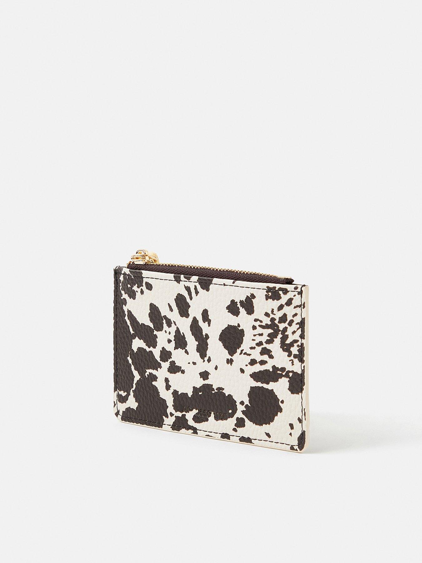 Image 2 of 3 of Accessorize Cow Print Cardholder - Multi