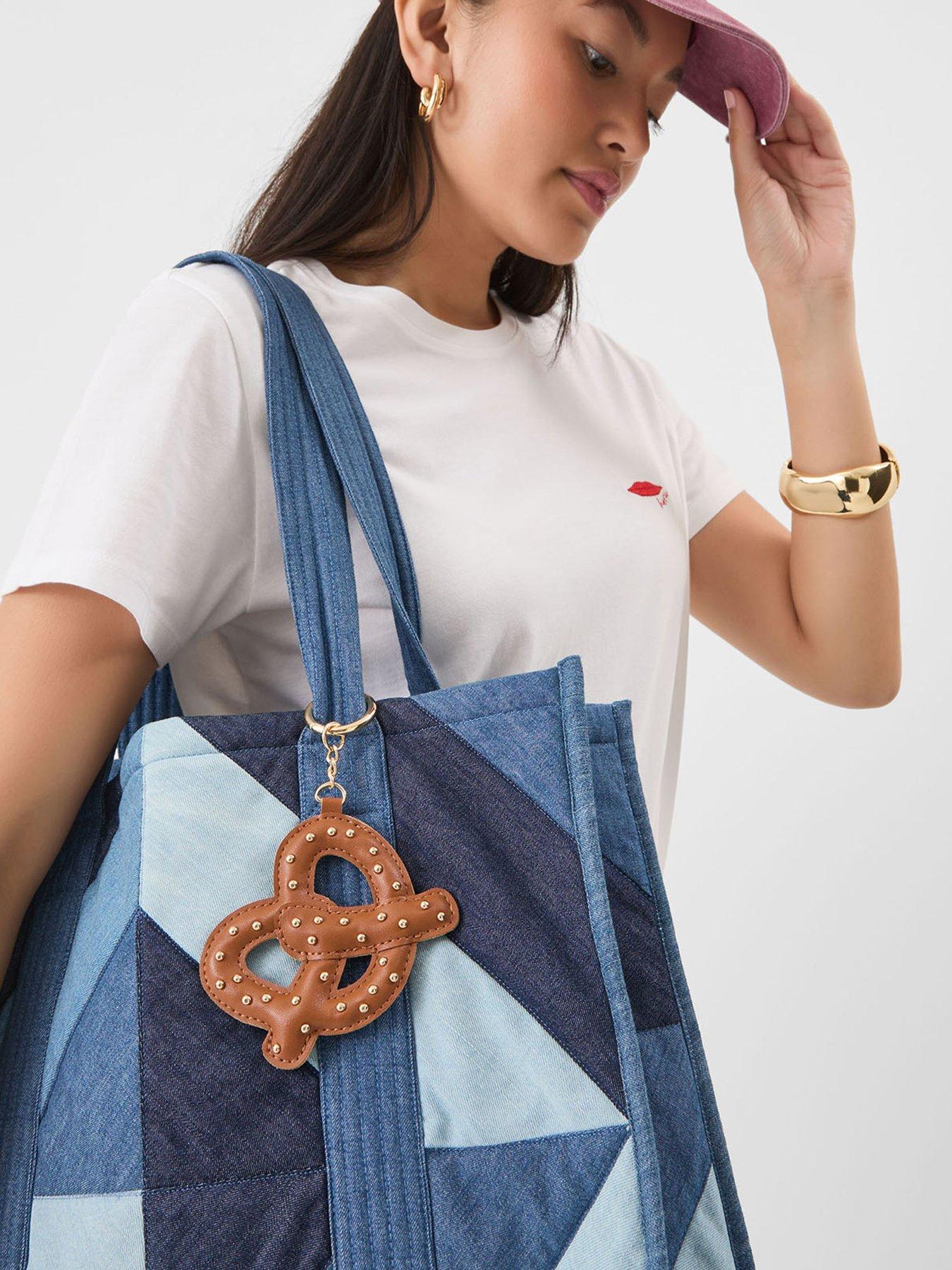 Image 2 of 3 of Accessorize Pretzel Bag Charm - Brown