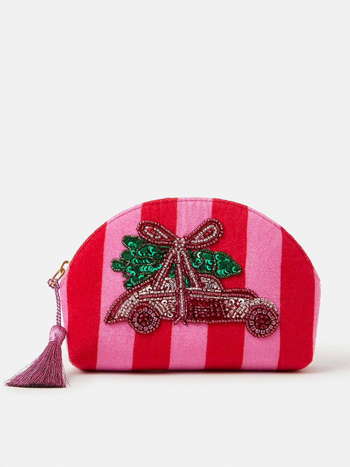 Accessorize Christmas Car Stripe Coin Purse - Pink
