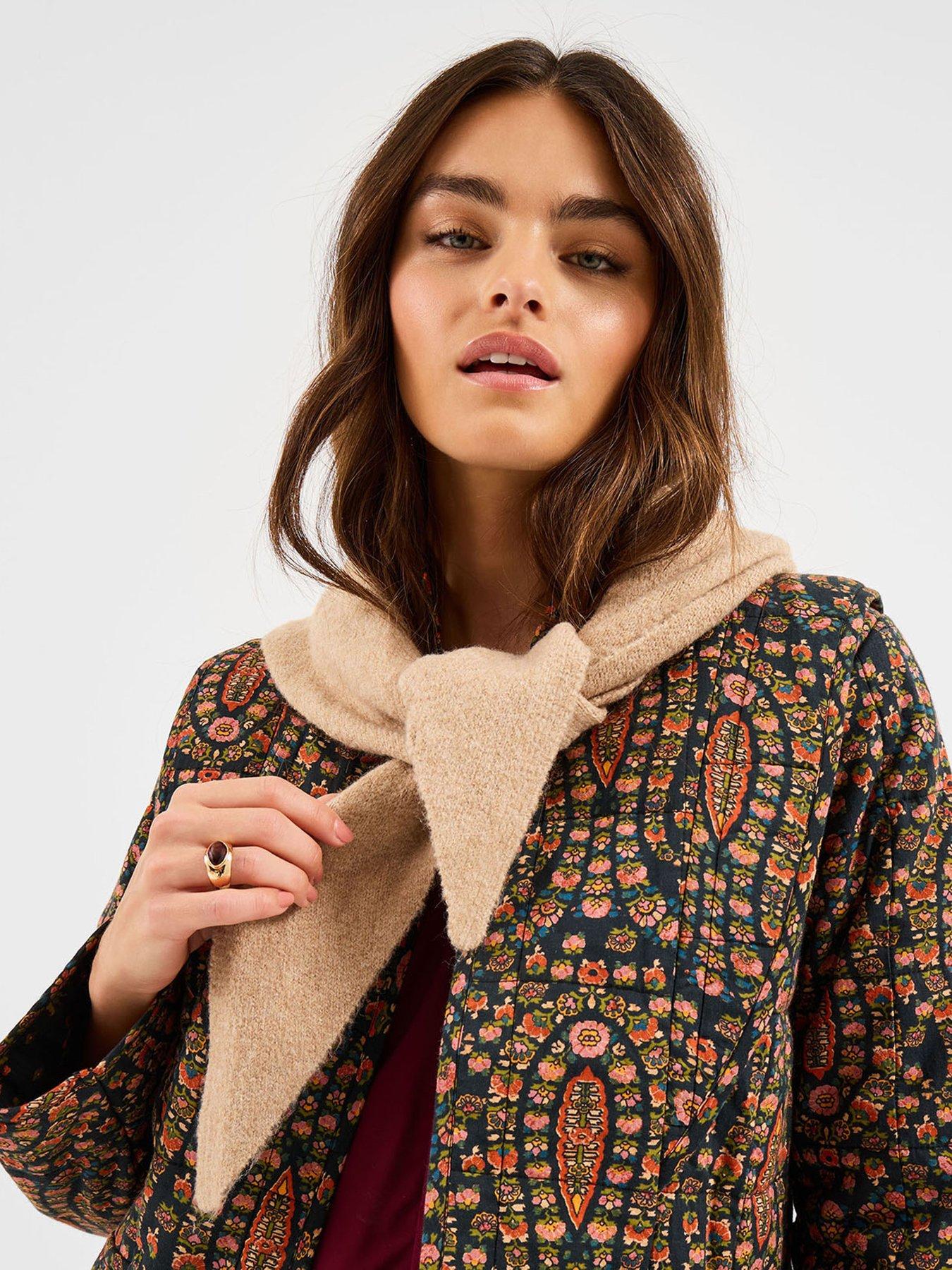 Image 2 of 3 of Accessorize Plain Knitted Neckerchief - Beige