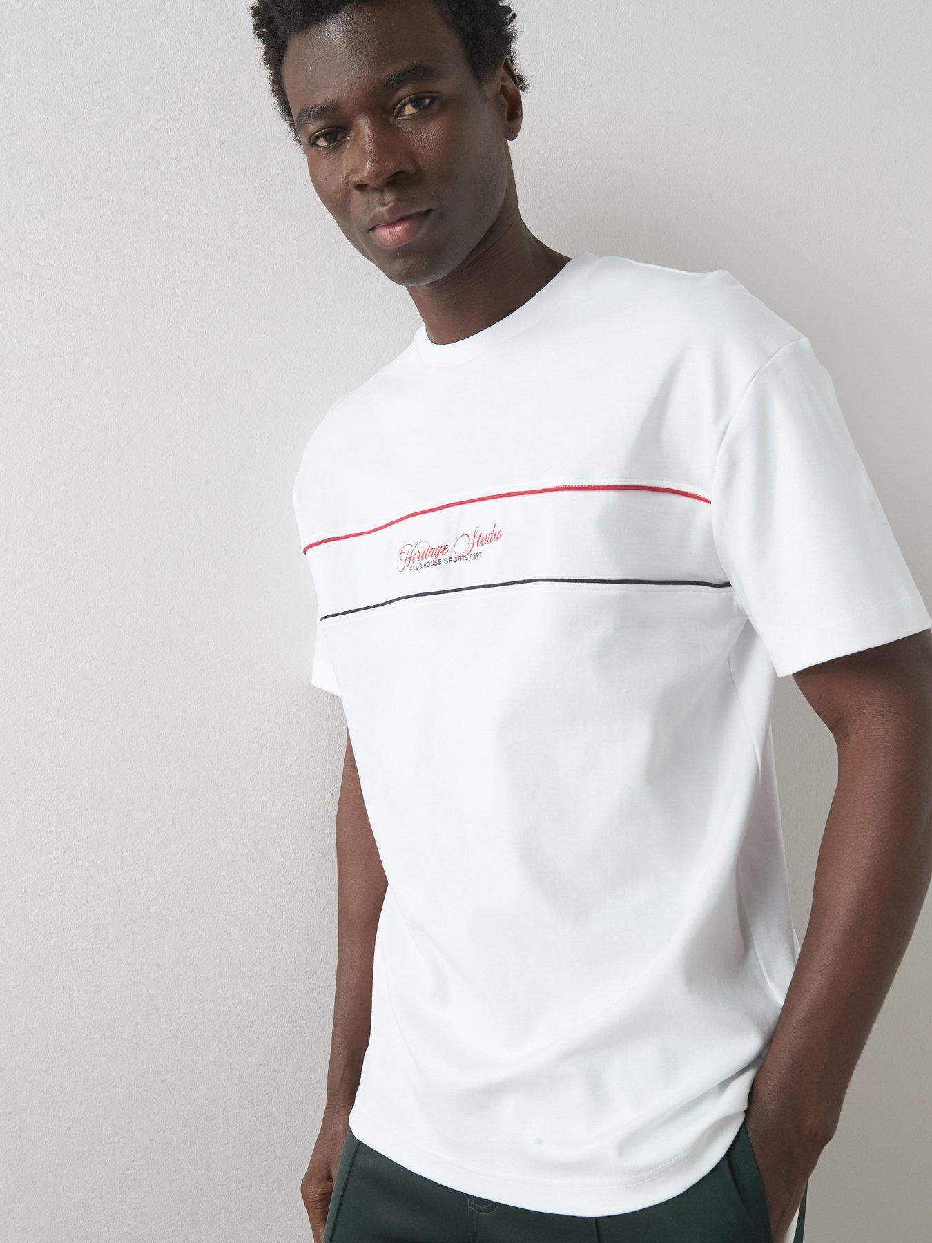 The Very Collection Pure Cotton Interlock Chest Graphic T-Shirt - White