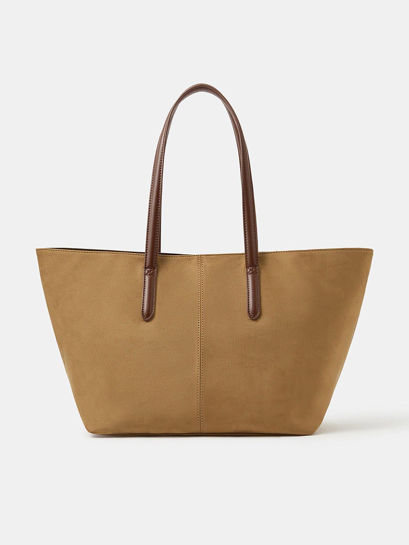 Accessorize Suedette Tote Bag - White