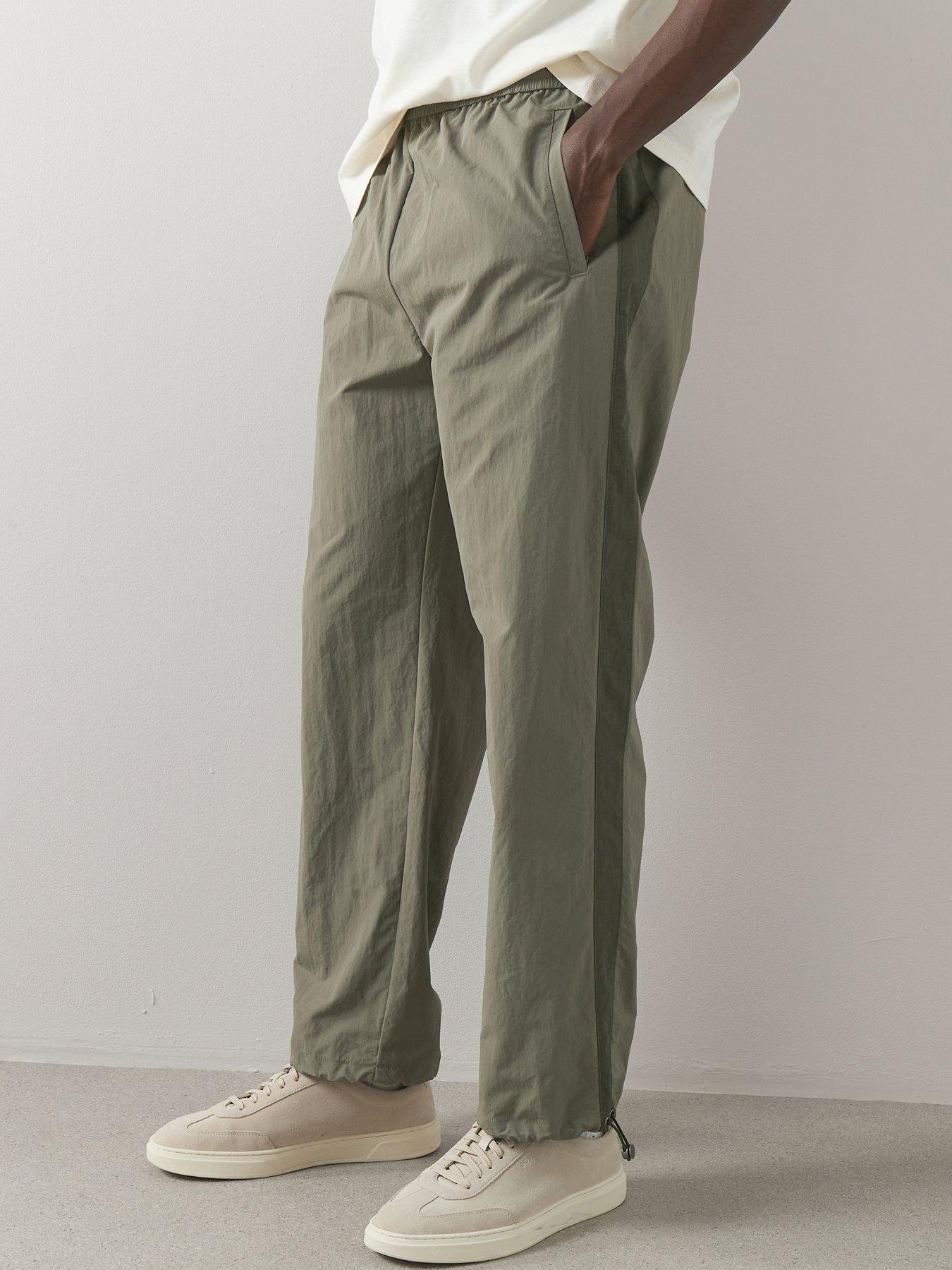 The Very Collection Tech Elasticated Waist Cuffed Trousers - Green