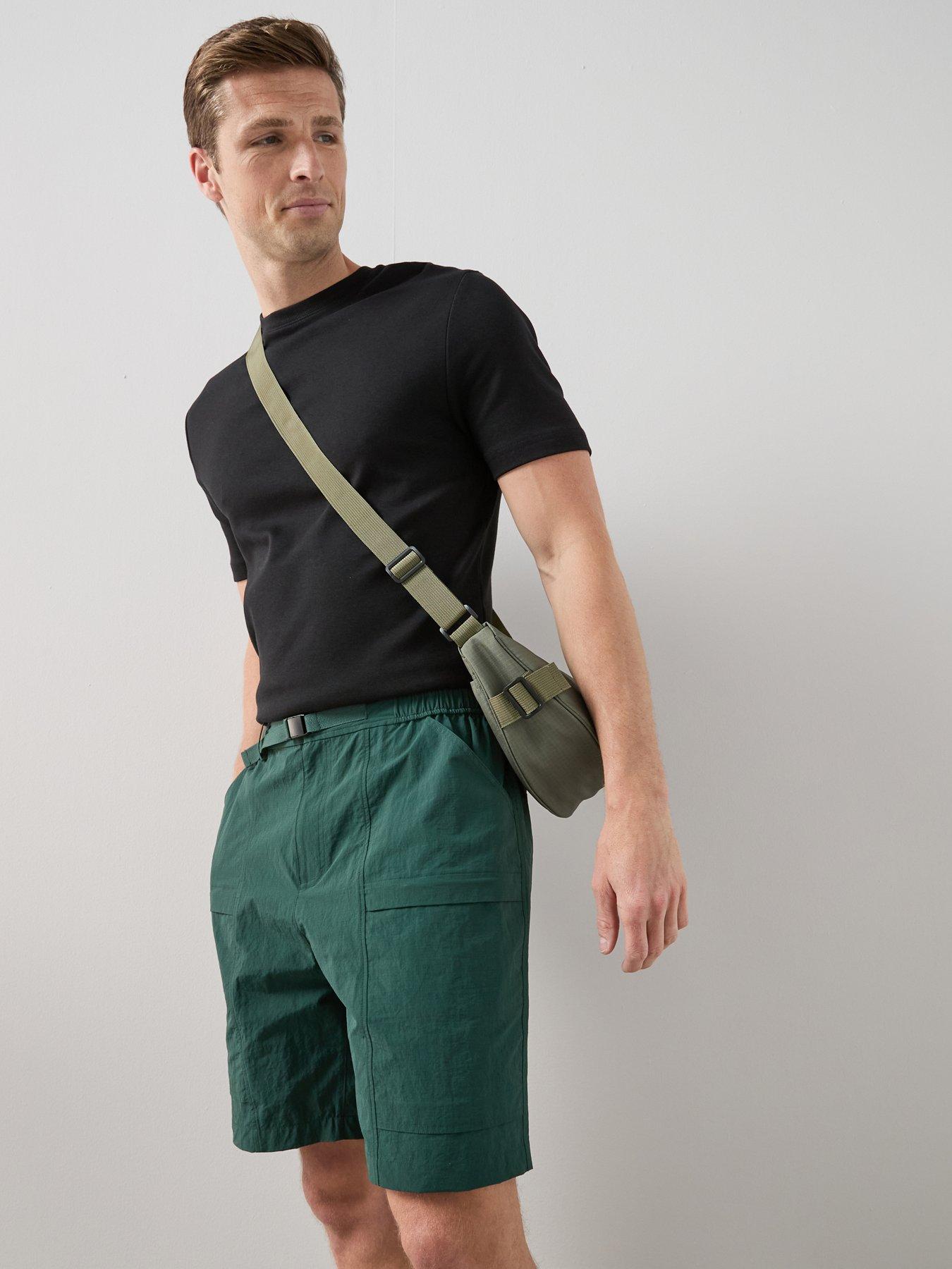 The Very Collection Tech Double Pocket Cargo Shorts - Green