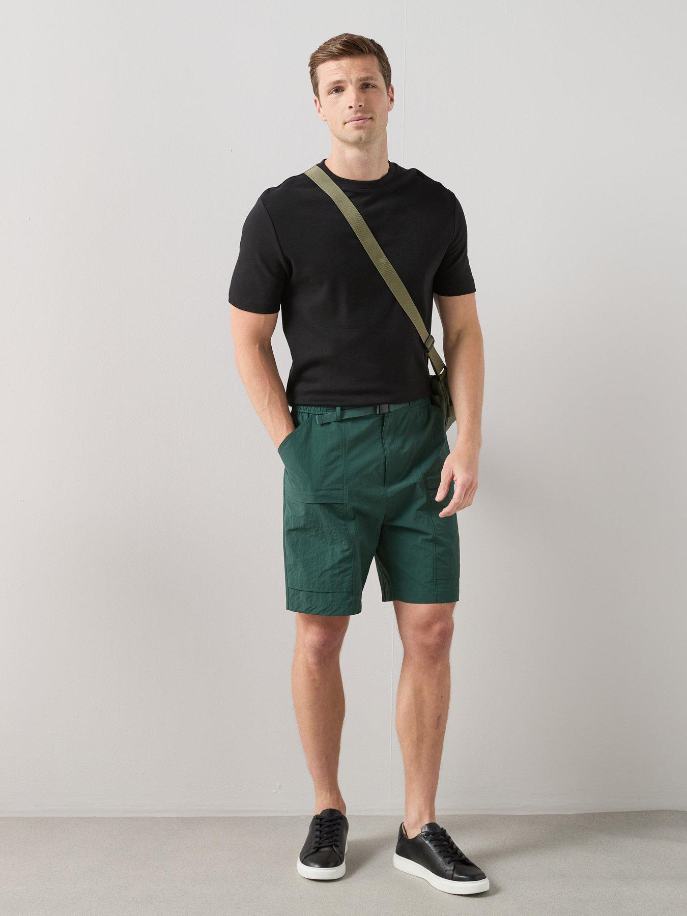 Image 3 of 7 of The Very Collection Tech Double Pocket Cargo Shorts - Green