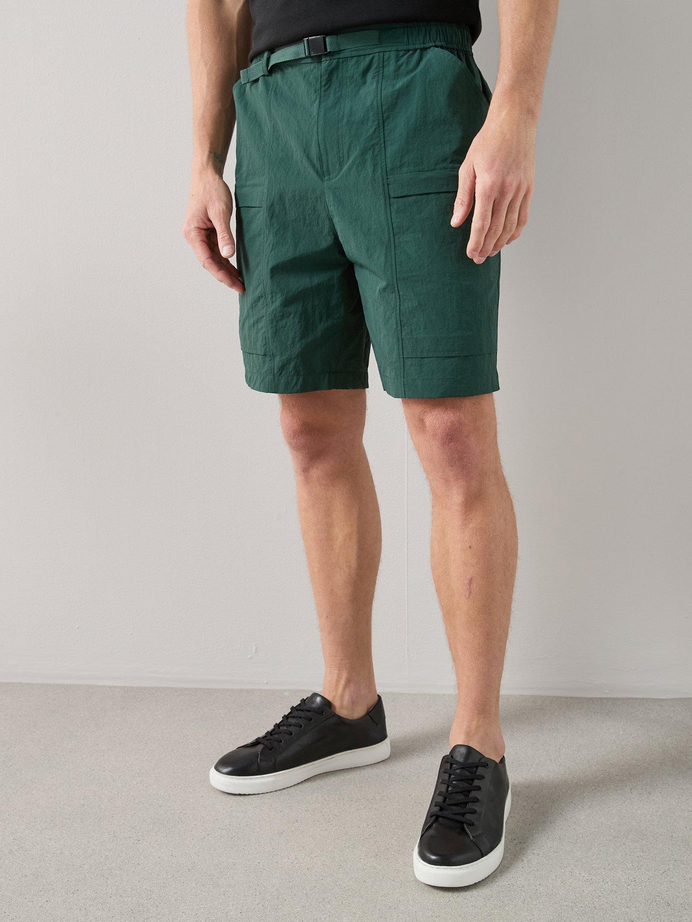 Image 4 of 7 of The Very Collection Tech Double Pocket Cargo Shorts - Green