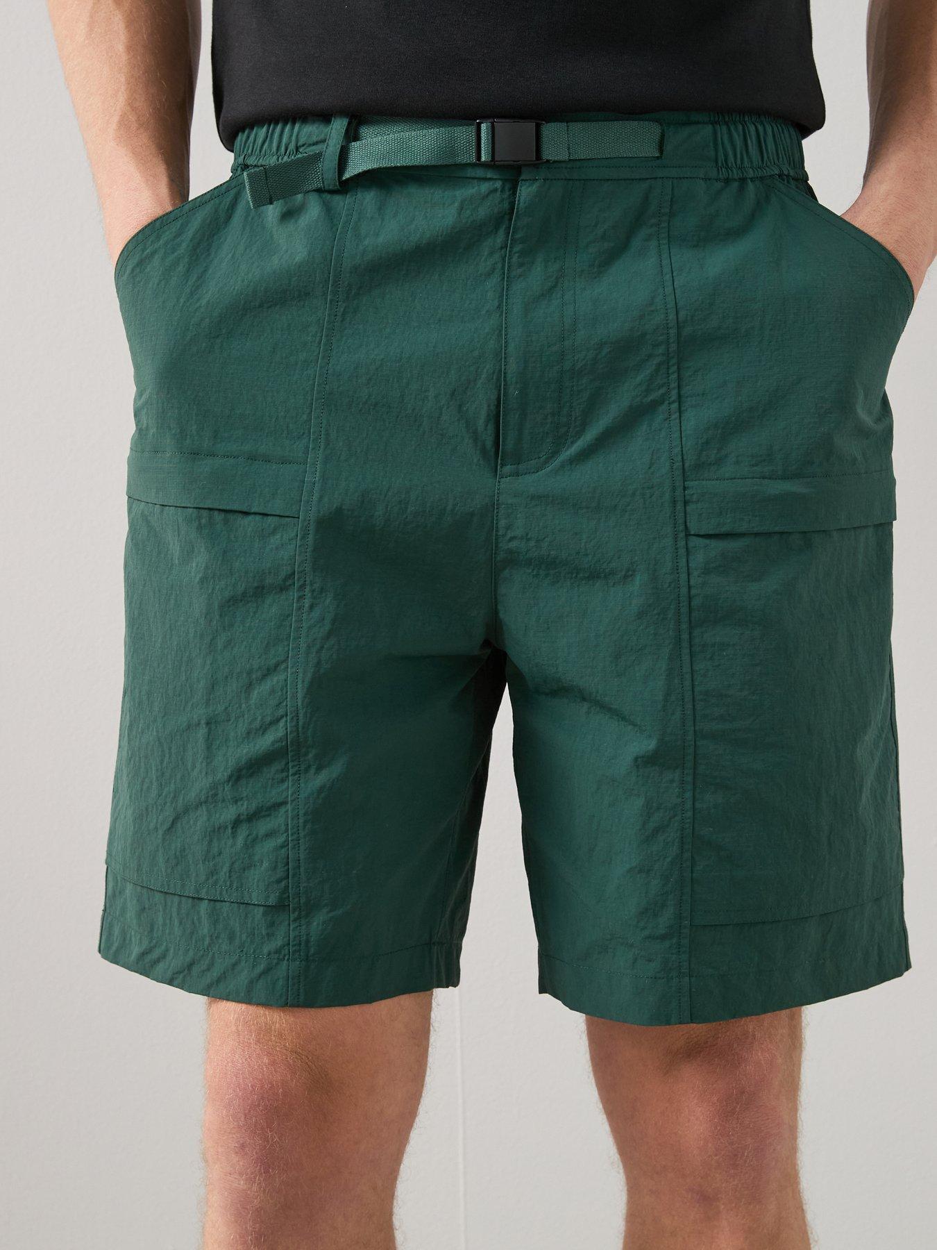 Image 6 of 7 of The Very Collection Tech Double Pocket Cargo Shorts - Green