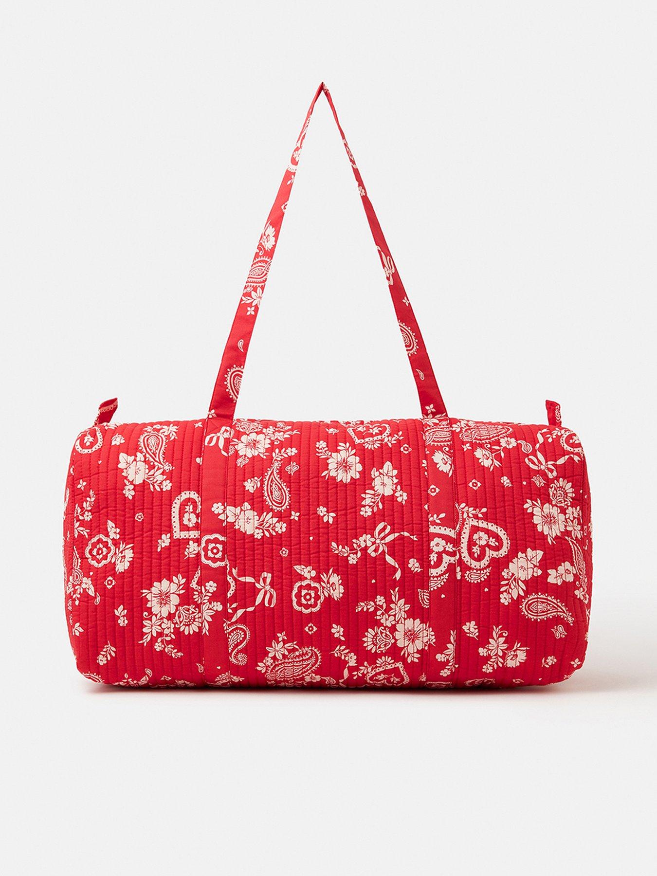 Accessorize Paisley Floral Weekender Bag - Red