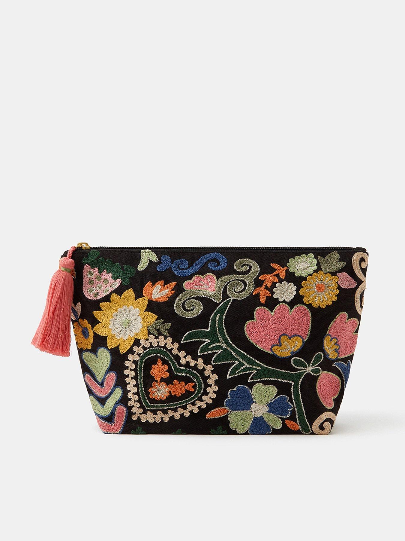 Accessorize Large Embroidered Pouch - Multi