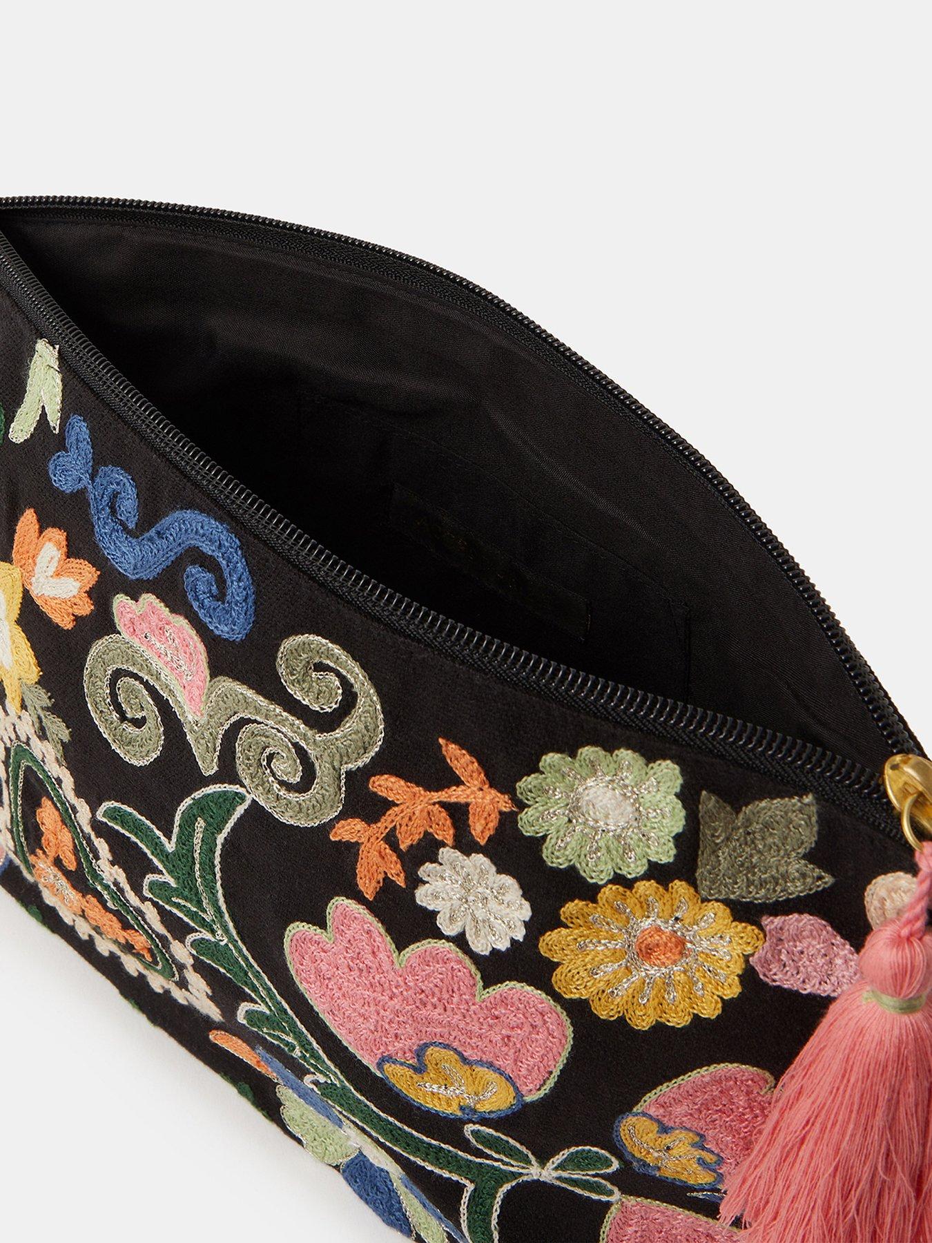Image 3 of 3 of Accessorize Large Embroidered Pouch - Multi