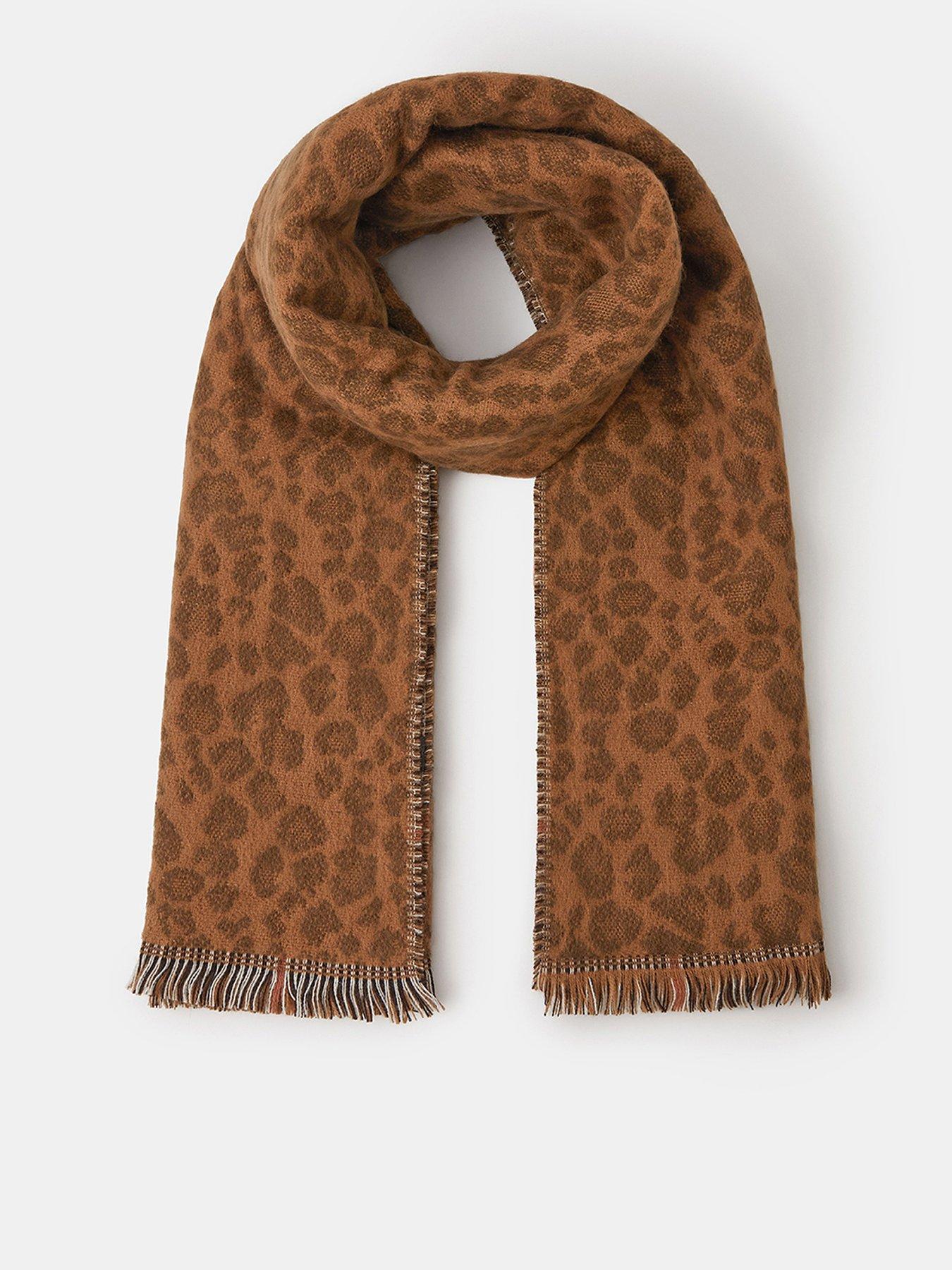 Accessorize Leopard Check Reversible Blanket Scarf - Multi