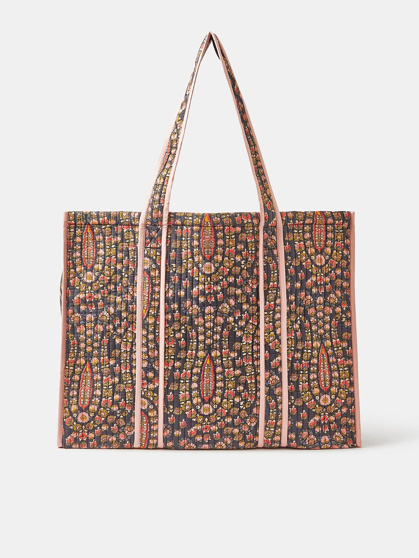 Accessorize Quilted Boho Ditsy Tote Bag - Multi
