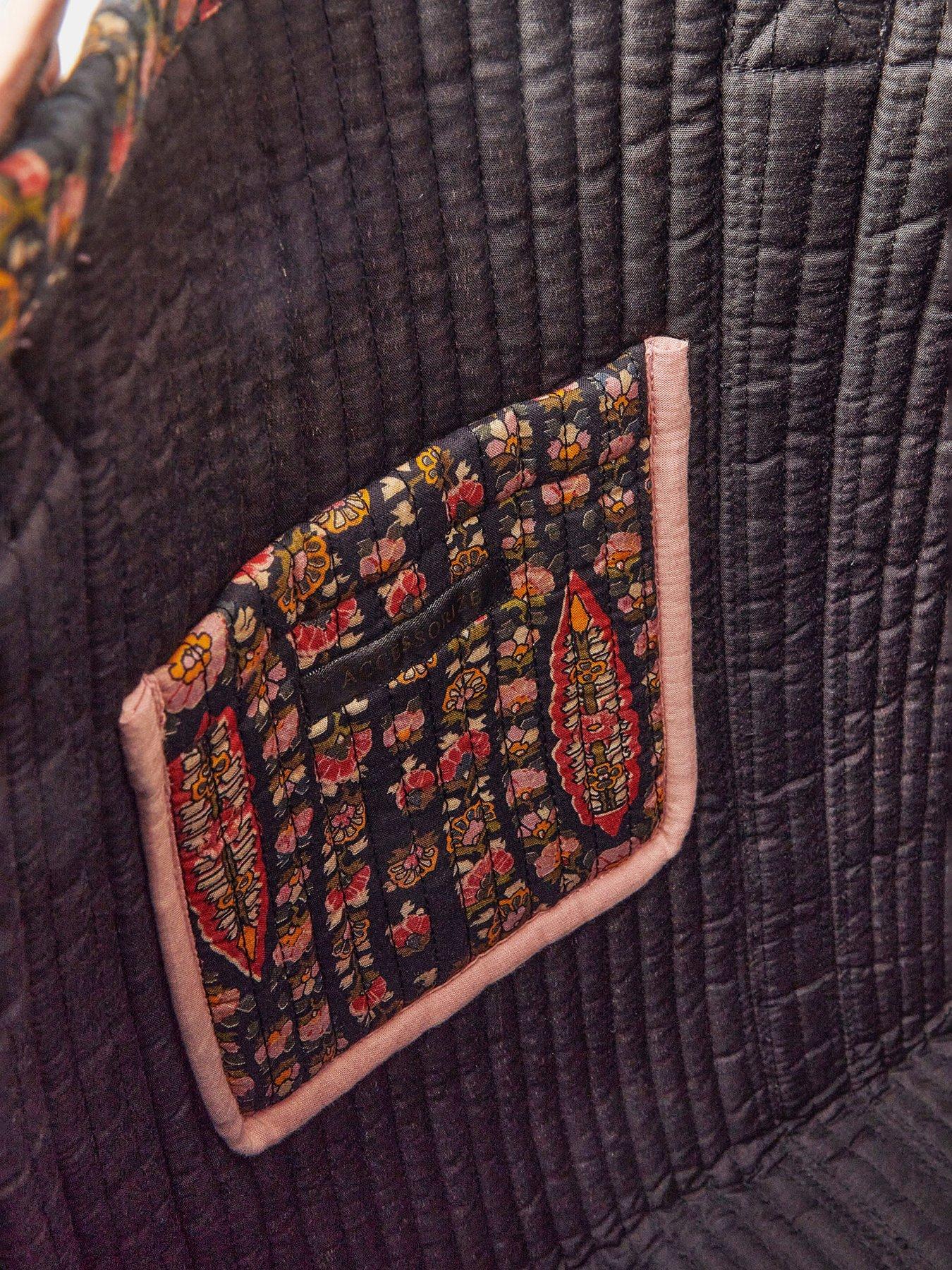  image of accessorize-quilted-boho-ditsy-tote-bag-multi