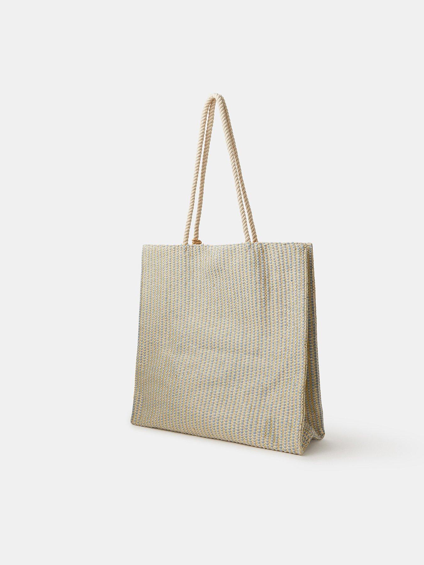 Image 3 of 5 of Accessorize Metallic Shopper - Blue