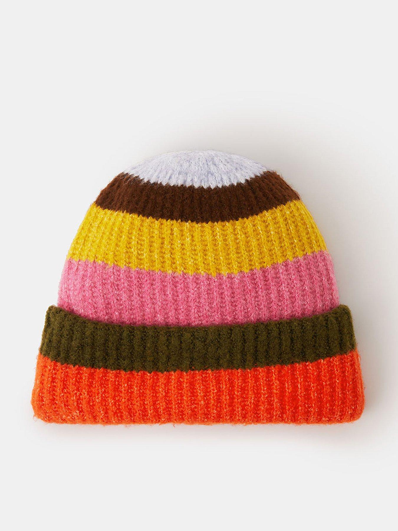 Image 1 of 3 of Accessorize Bright Stripe Beanie - Multi