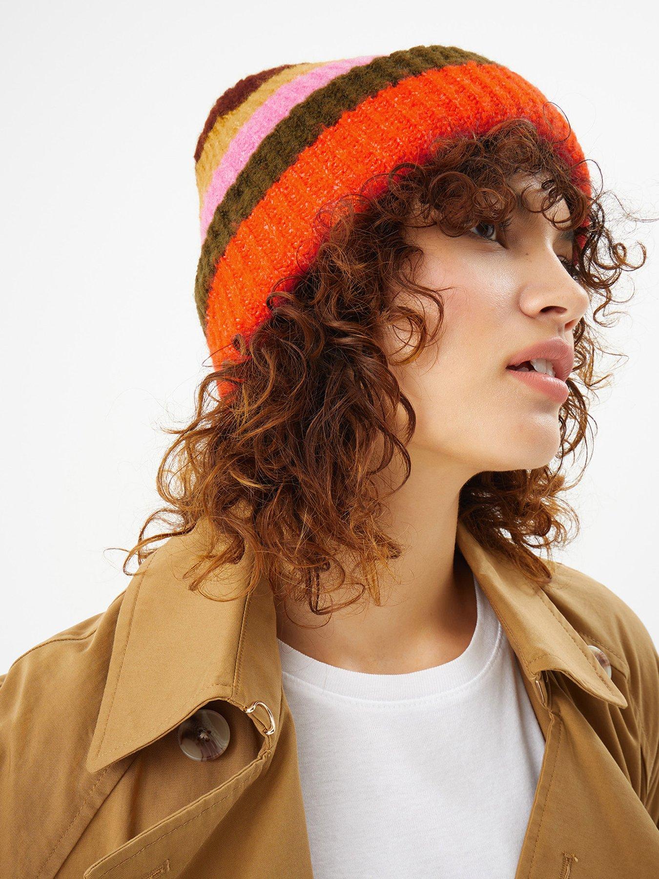 Image 2 of 3 of Accessorize Bright Stripe Beanie - Multi