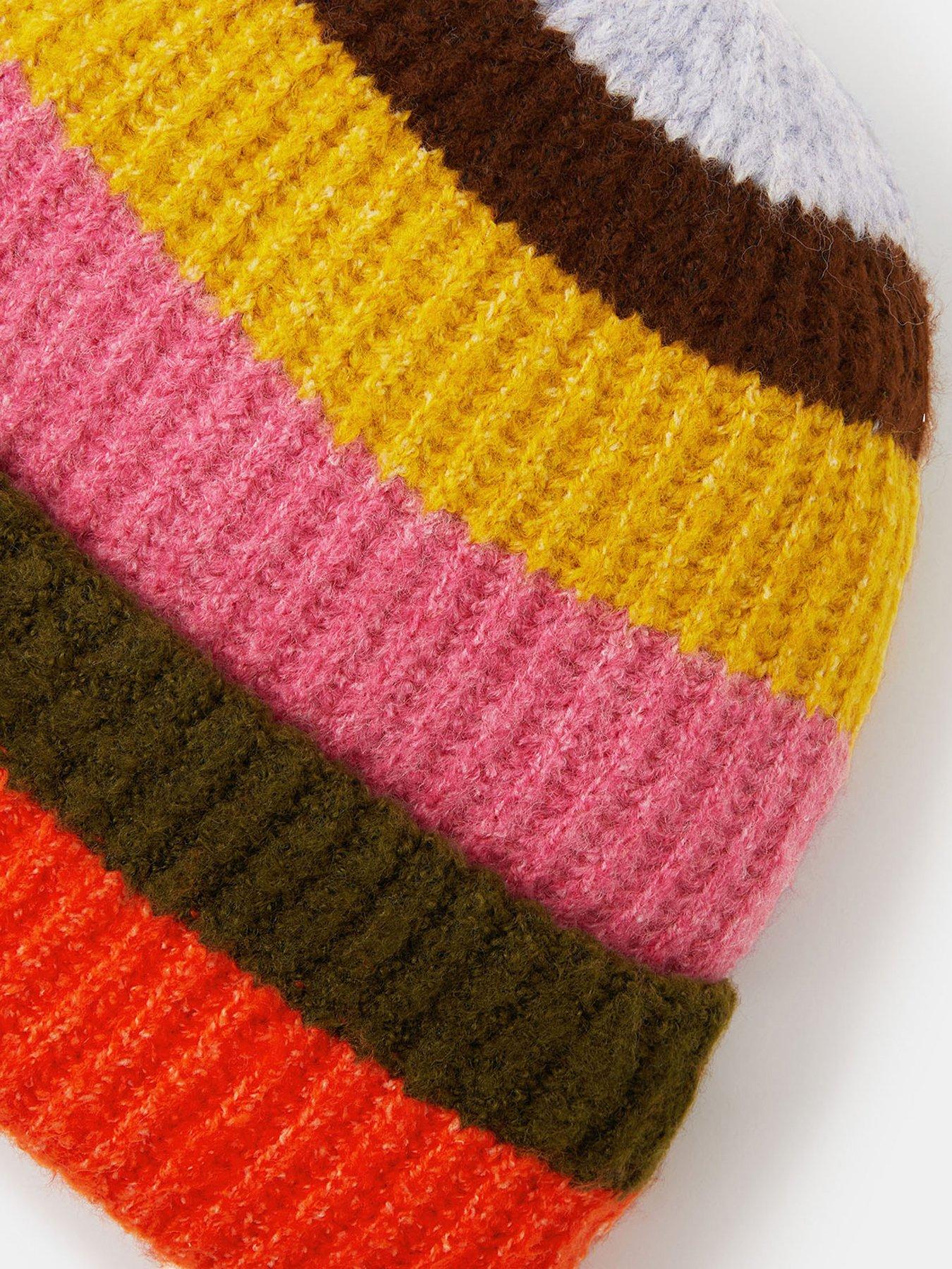 Image 3 of 3 of Accessorize Bright Stripe Beanie - Multi
