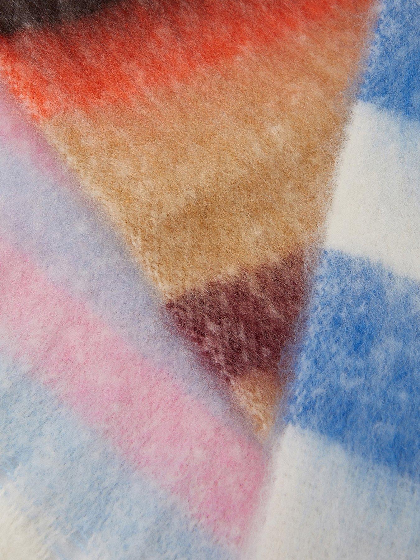  image of accessorize-candy-stripe-super-fluffy-scarf-multi