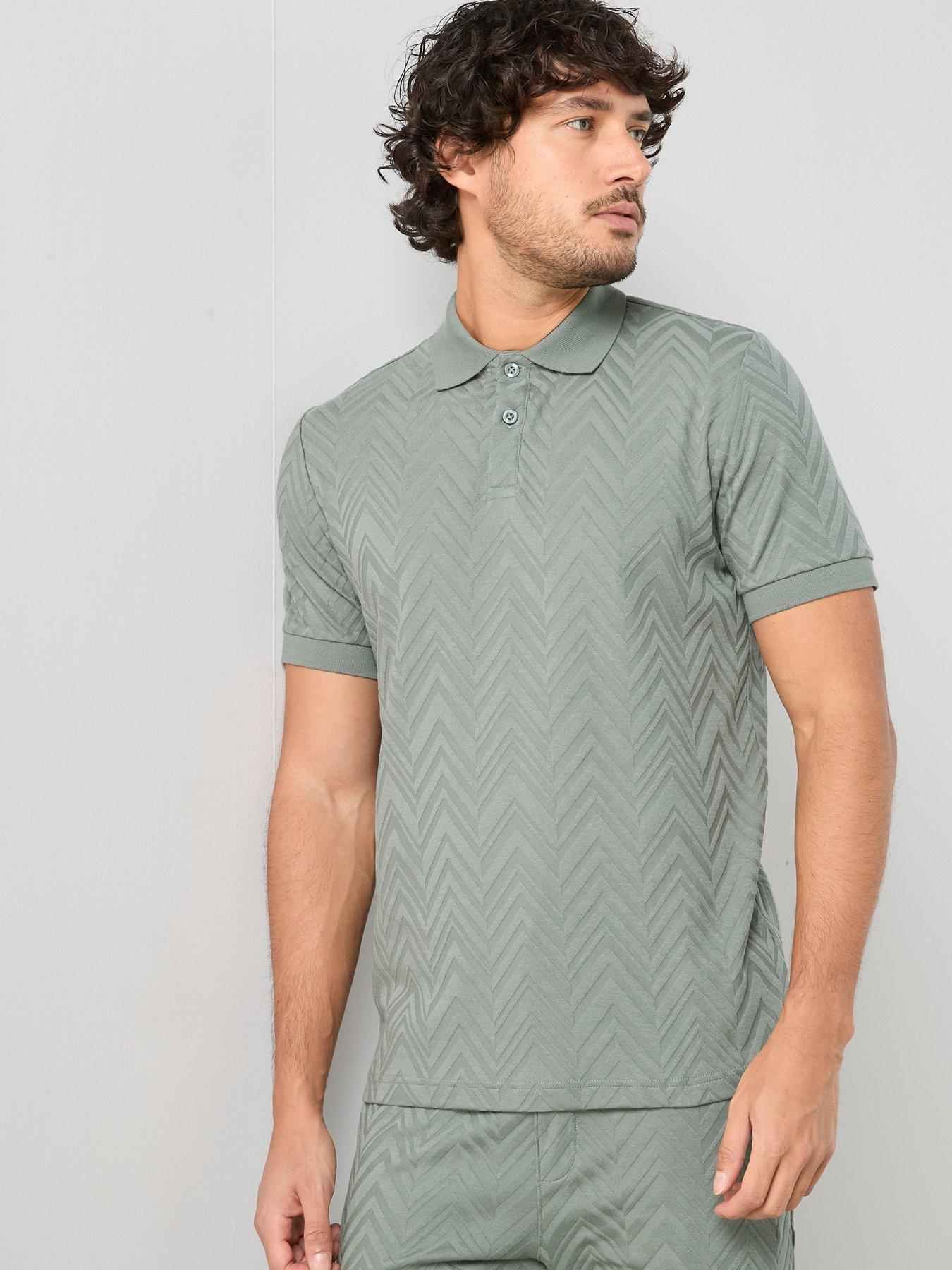 The Very Collection Cotton Rich Textured Polo Co Ord - Sage