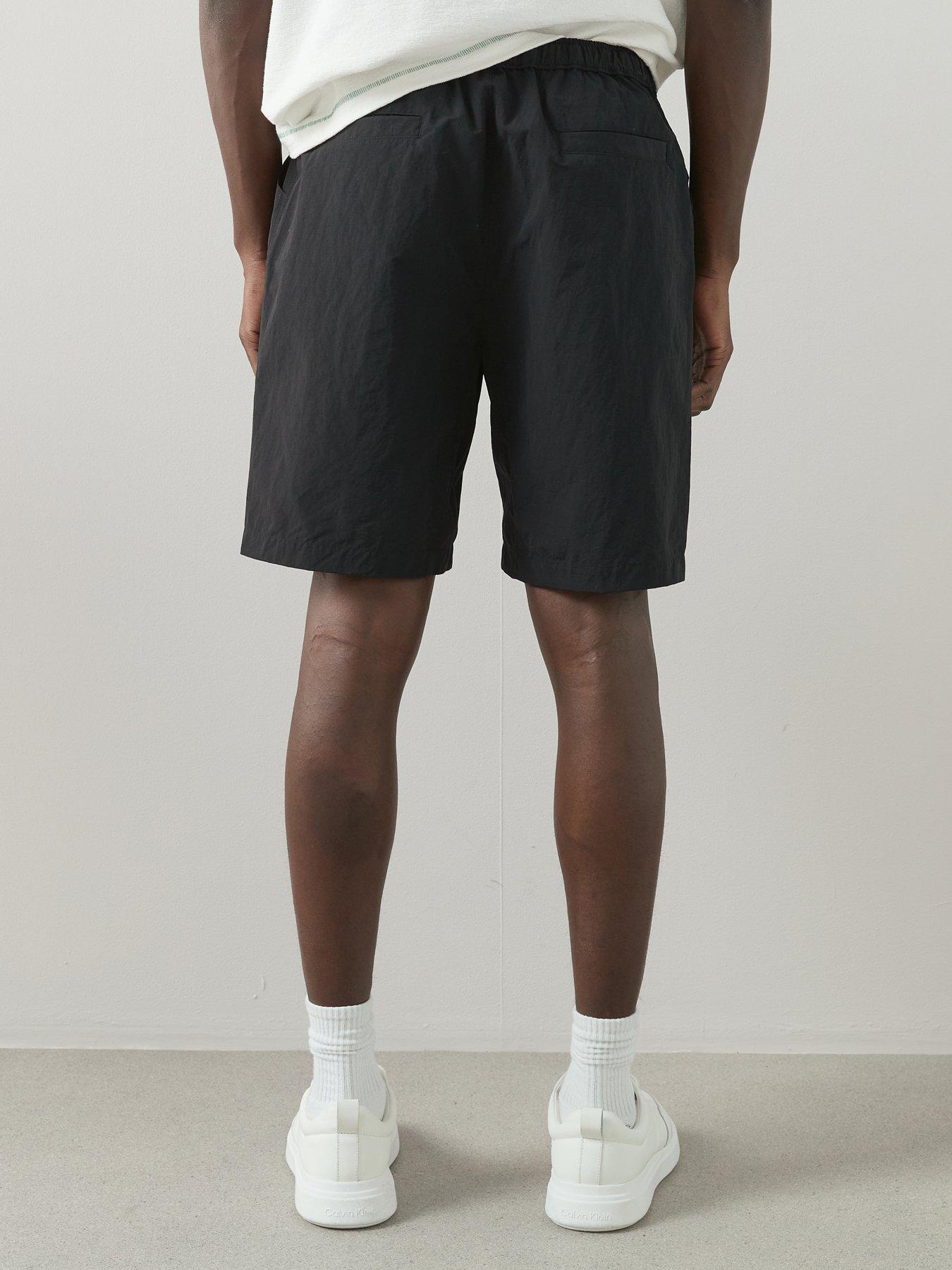 image of the-very-collection-tech-double-pocket-cargo-shorts-black