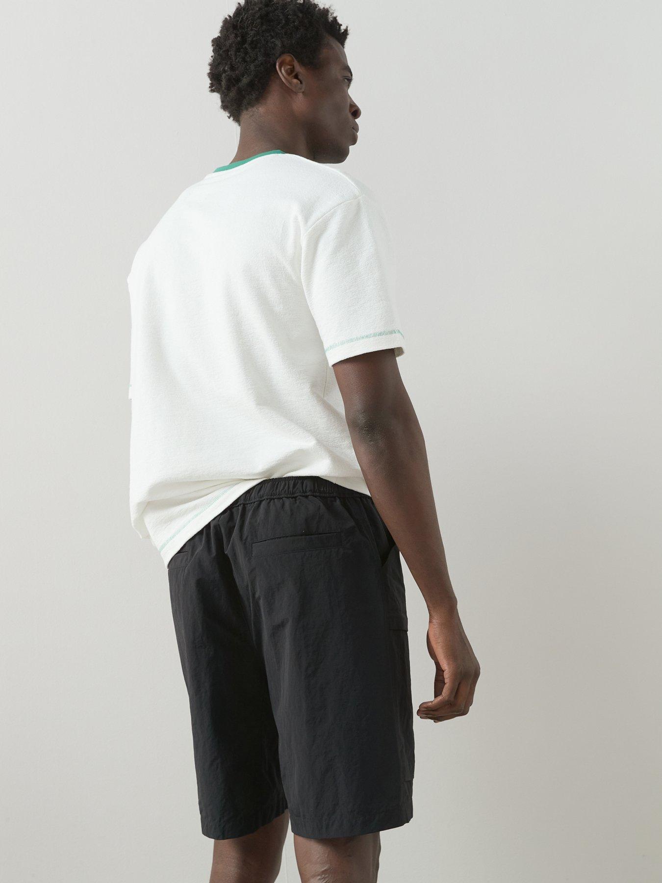  image of the-very-collection-tech-double-pocket-cargo-shorts-black