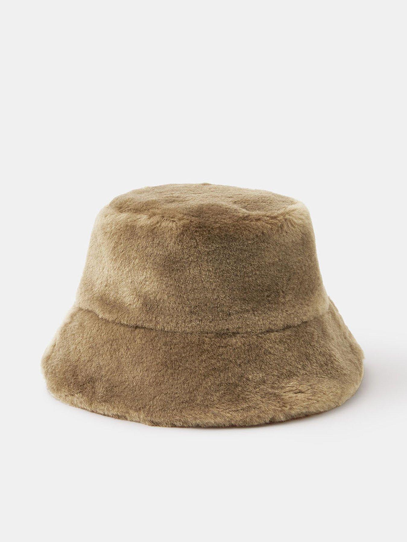 Accessorize Faux Fur Hat - Brown