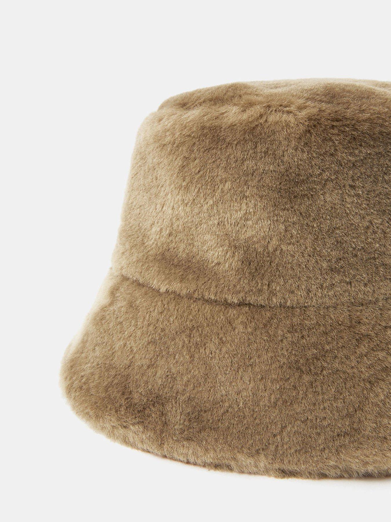 Image 3 of 3 of Accessorize Faux Fur Hat - Brown