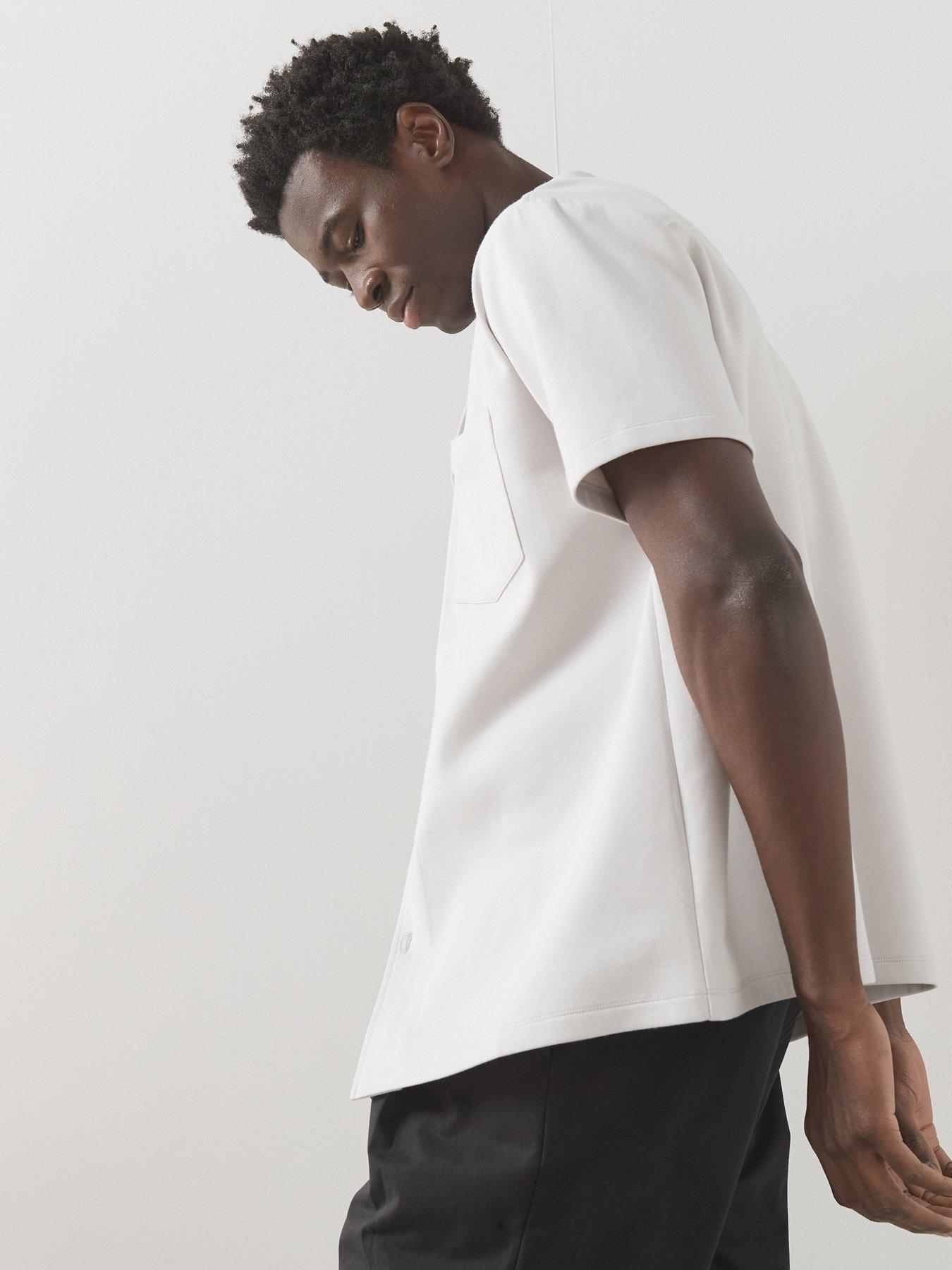 Image 6 of 6 of The Very Collection Short Sleeve Pocket Front Shirt - Grey