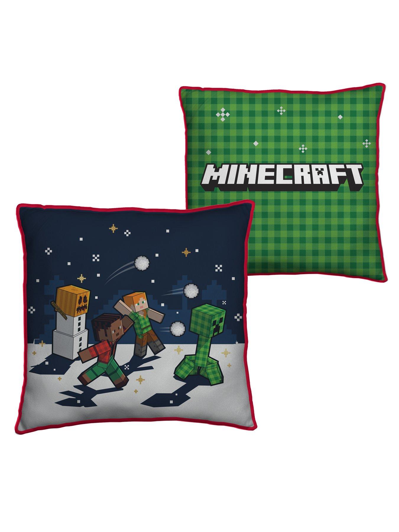 Image 5 of 5 of Minecraft Snowy Square Christmas Cushion