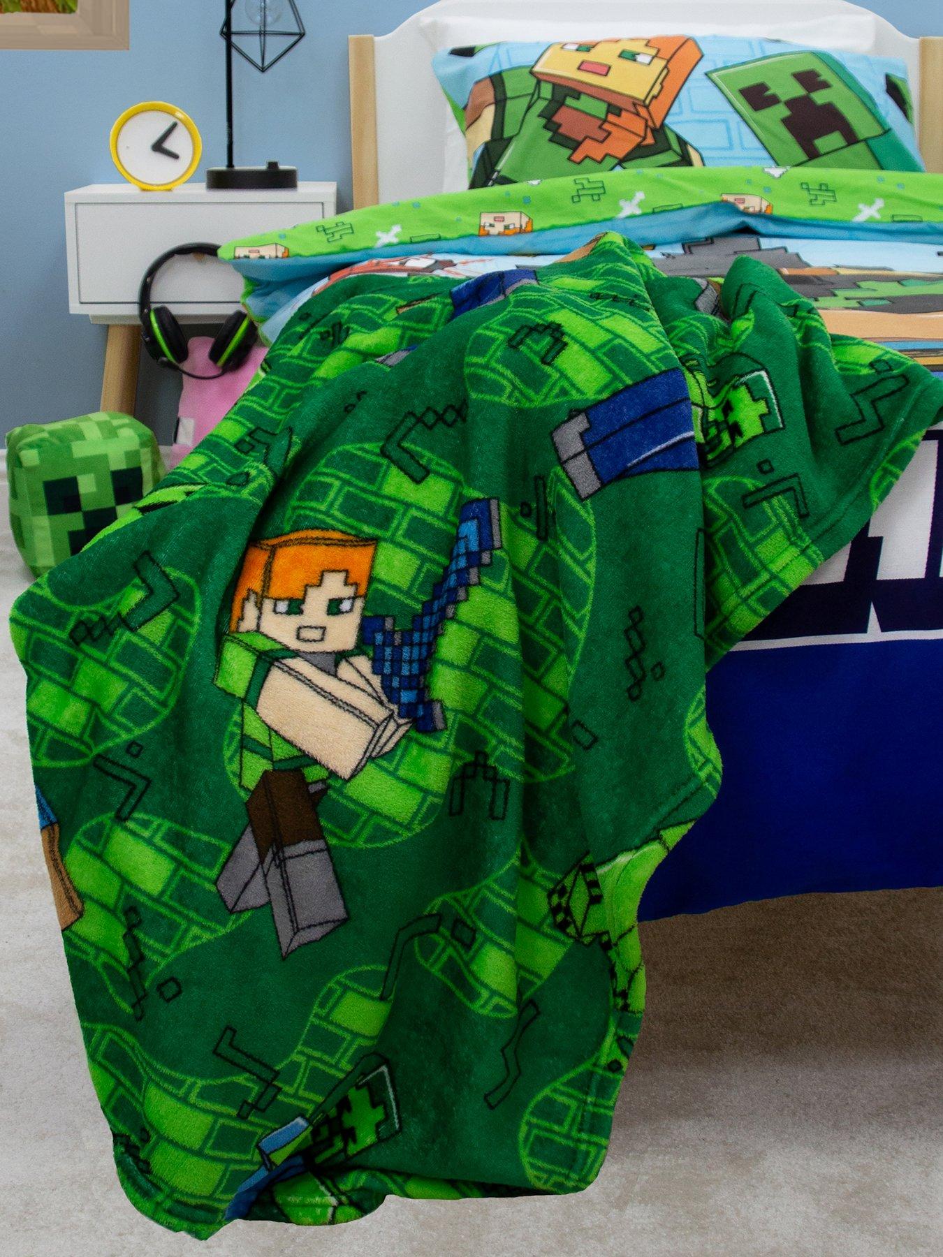 Image 1 of 6 of Minecraft Levels Fleece Blanket