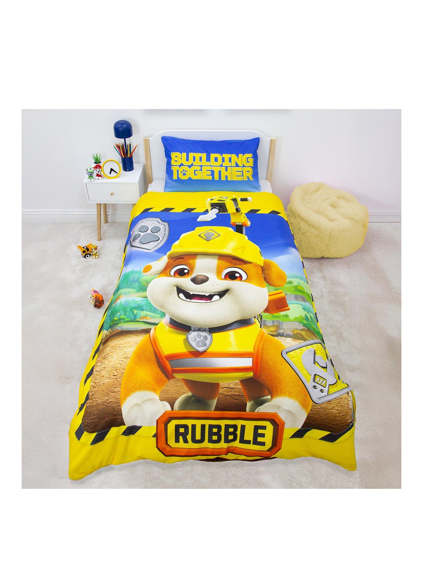  image of paw-patrol-rubble-and-crew-panel-duvet--single