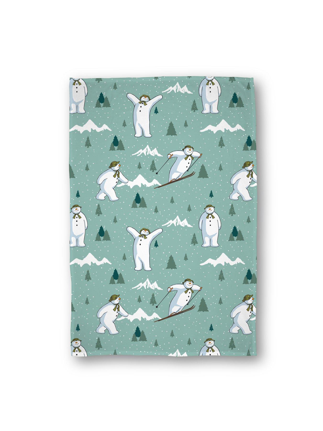 Image 4 of 4 of The Snowman Smile Rotary Fleece Christmas Blanket