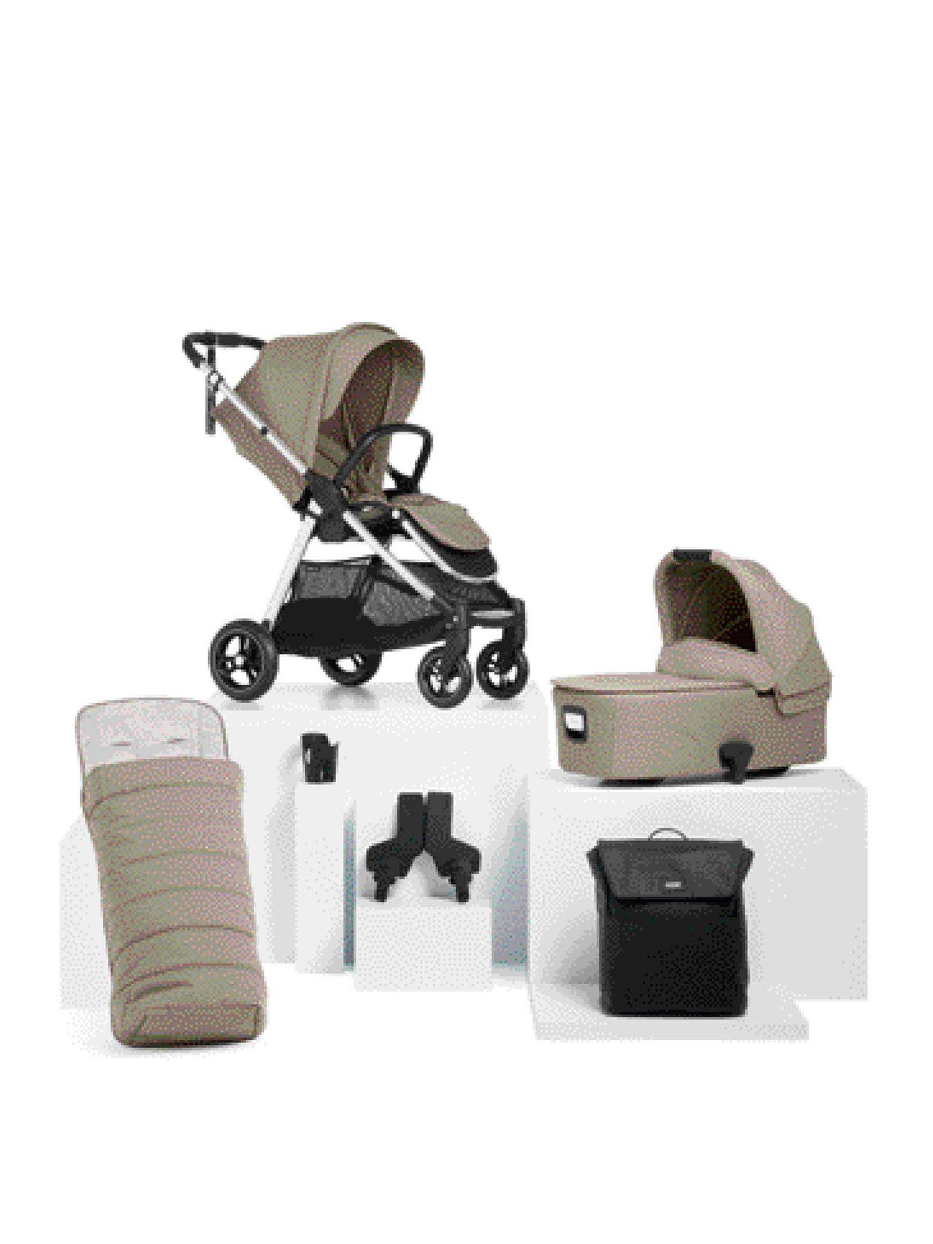 undefined Essential Kit - Flip XT3 Sage Grey (Inc Pushchair, Carrycot, Adaptors, Cupholder, Bag, Footmuff)