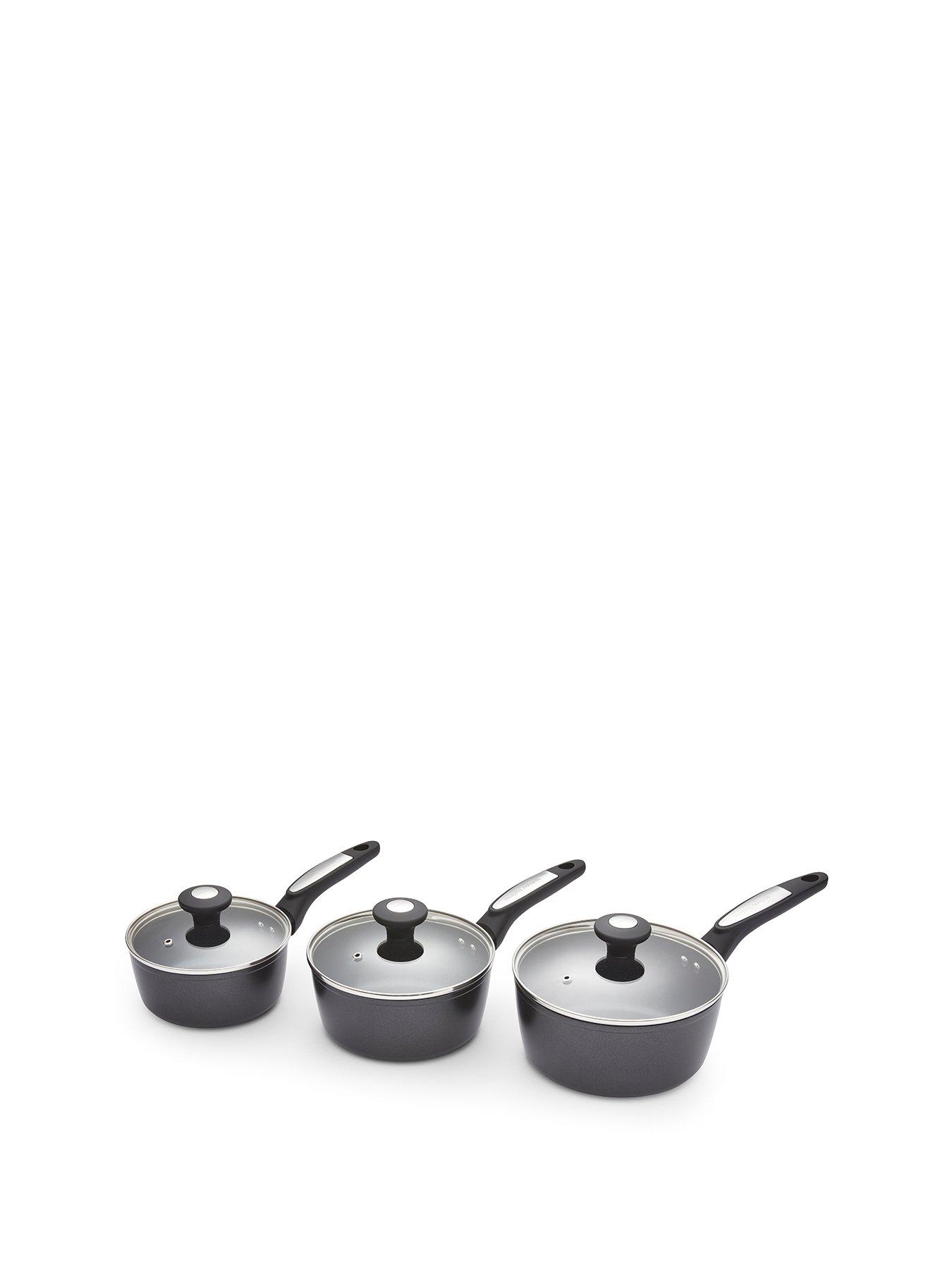 Morphy Richards 3pc Forged Aluminium Pan Set Graphite