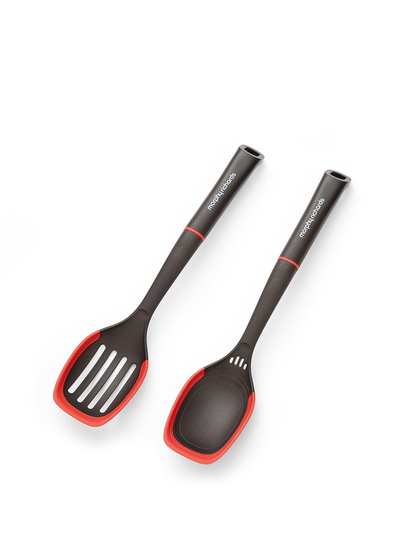 Image 1 of 6 of Morphy Richards Solid Spoon And Slotted Spoon Set