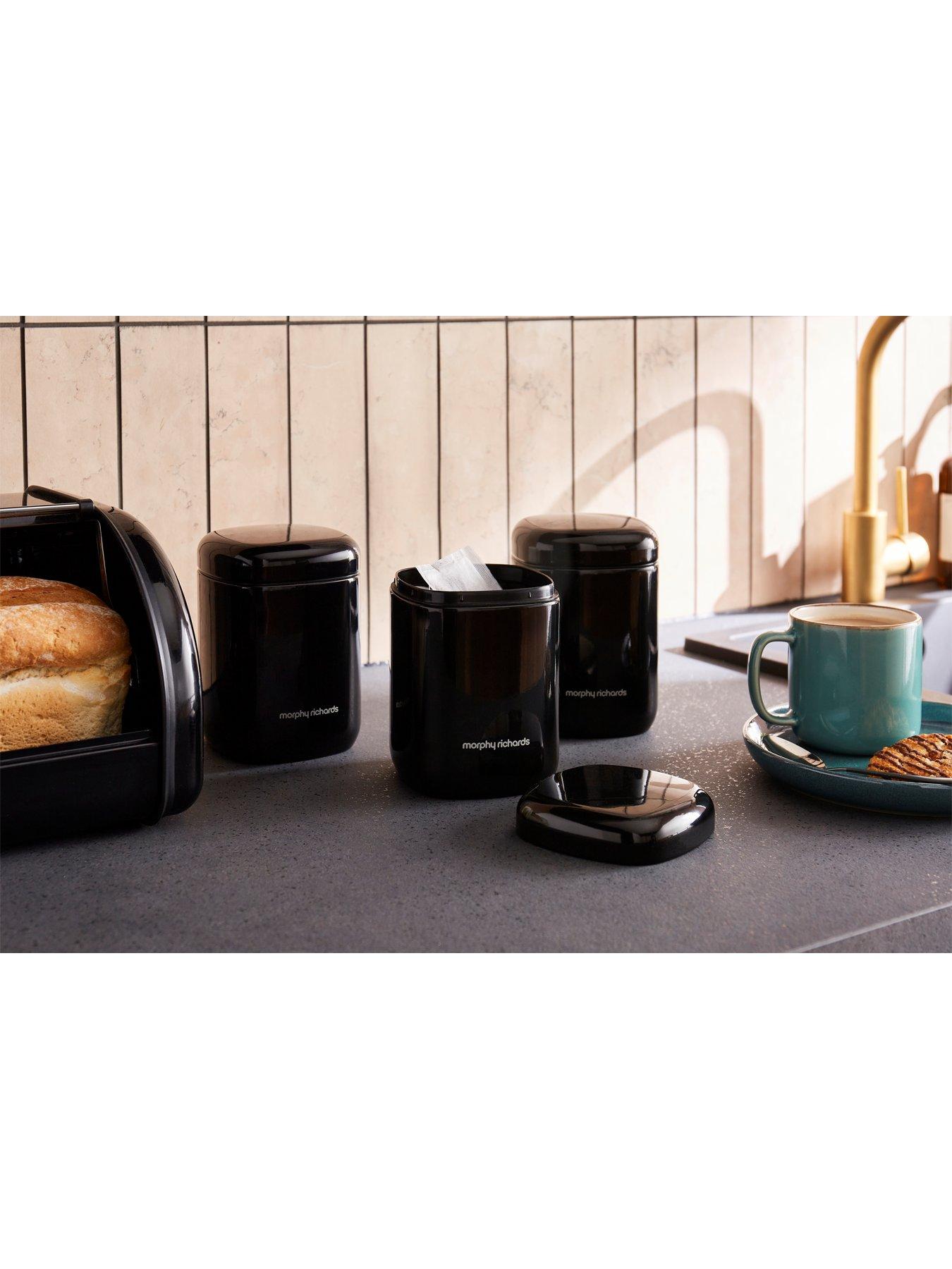 Image 3 of 6 of Morphy Richards Equip Set Of 3 Storage Canisters Black