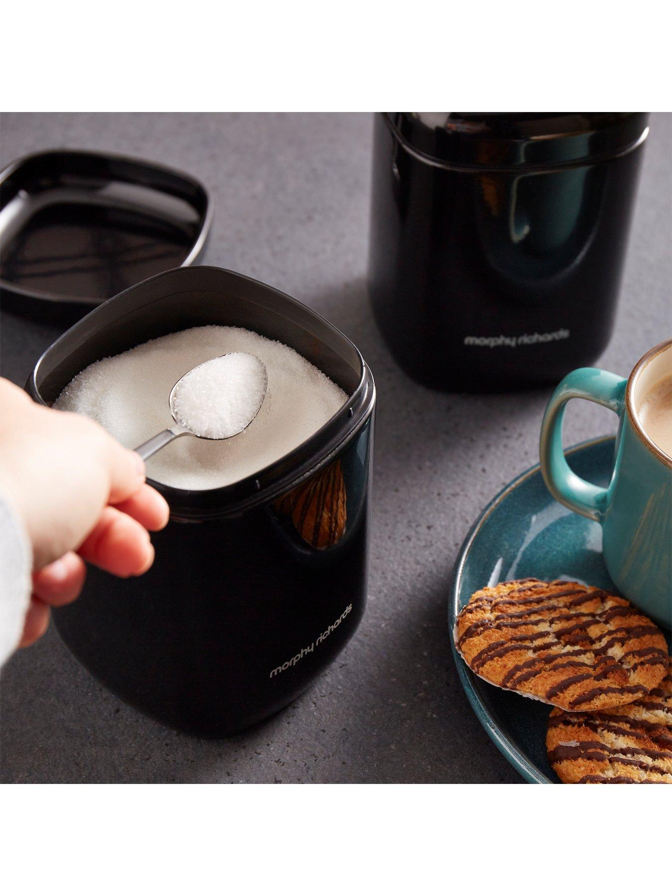 Image 4 of 6 of Morphy Richards Equip Set Of 3 Storage Canisters Black