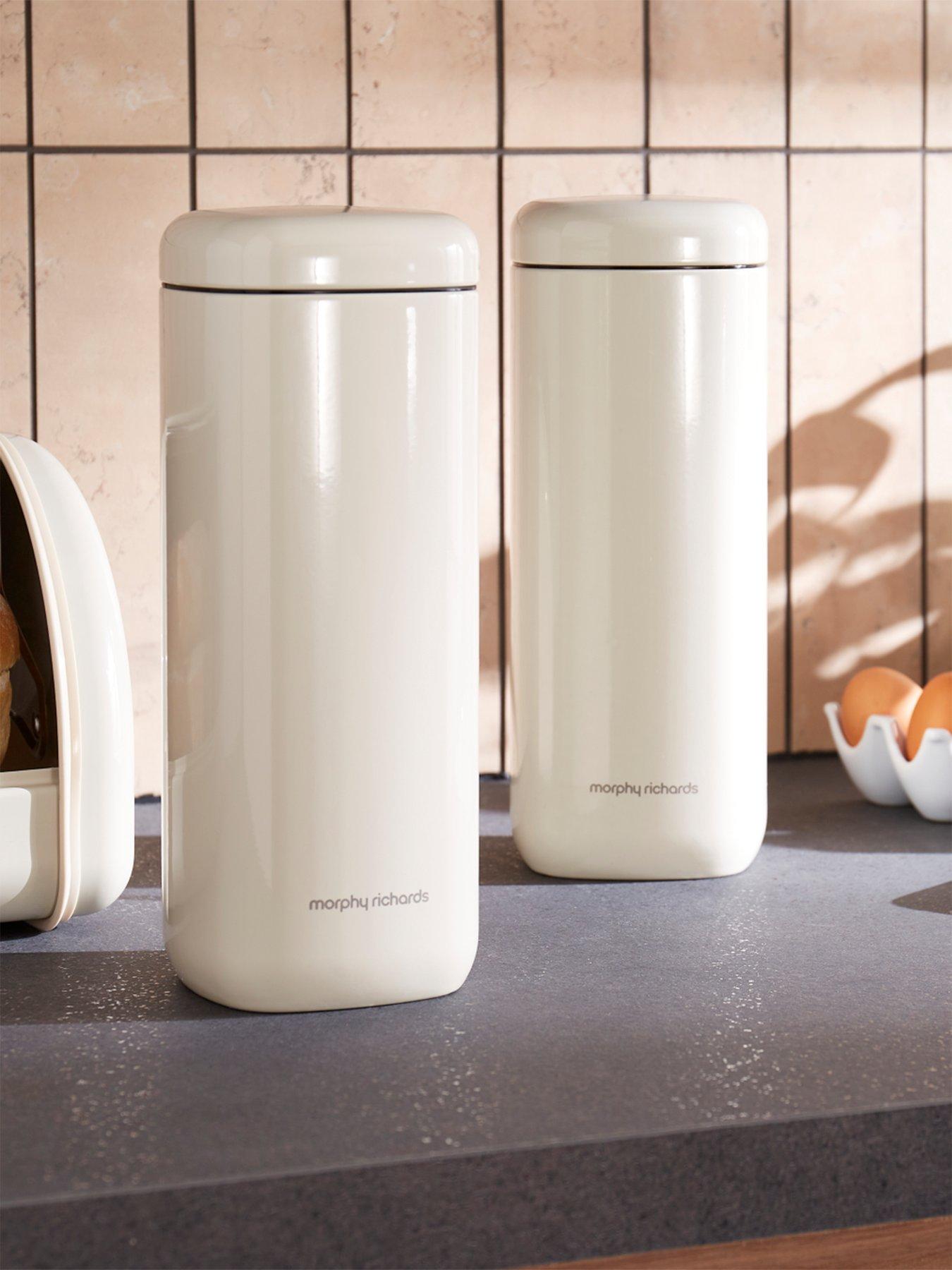 Morphy Richards Set 2 Large Storage Canister Cream