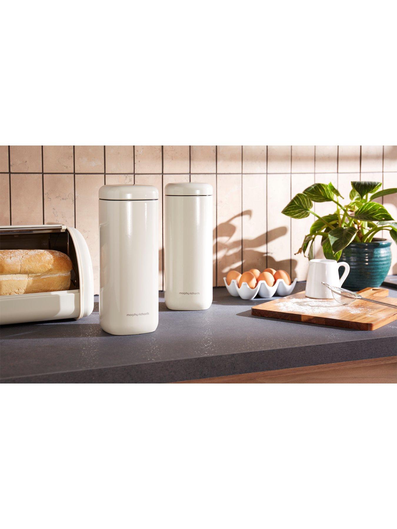 Image 2 of 6 of Morphy Richards Set 2 Large Storage Canister Cream