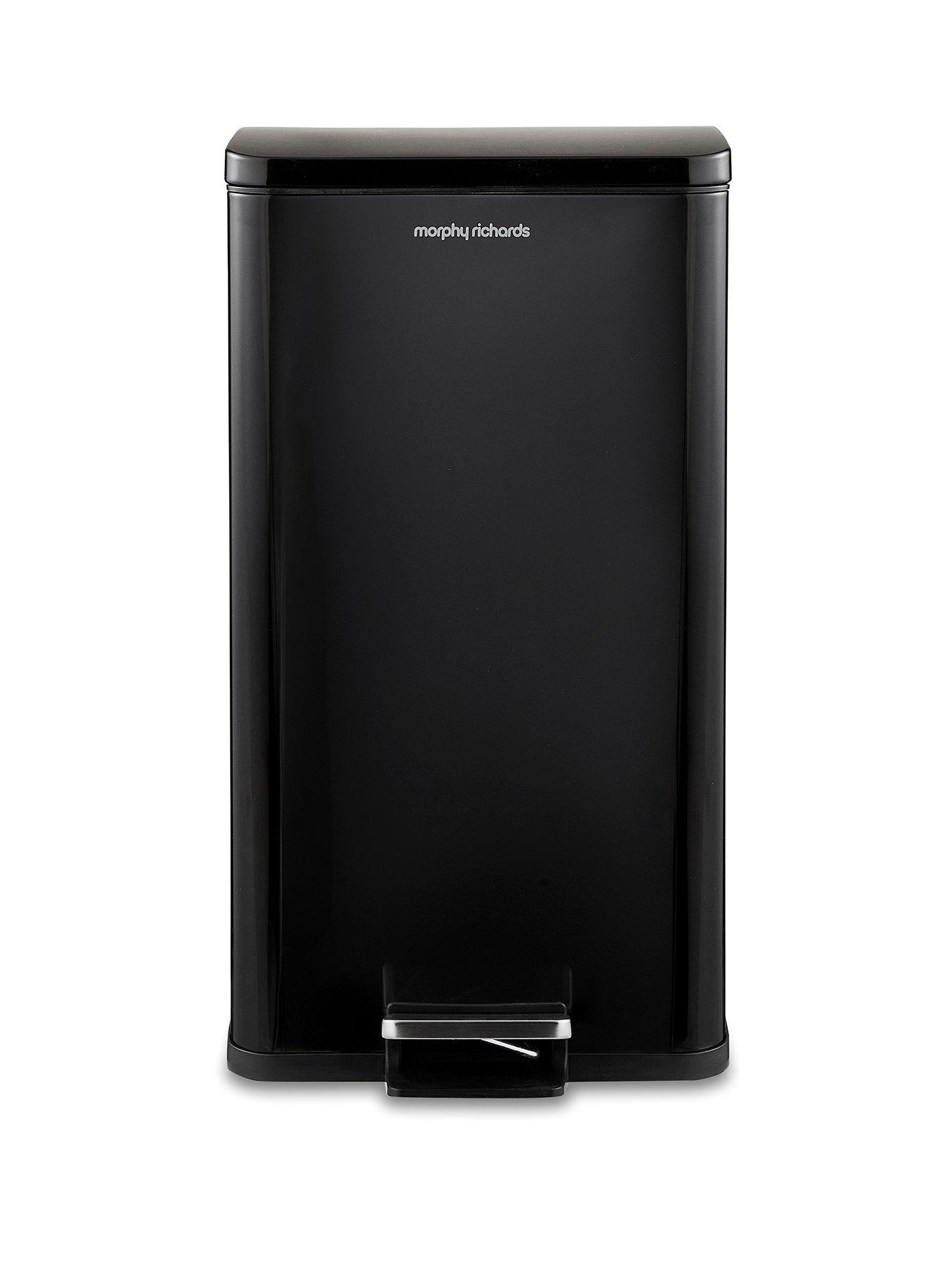 Image 1 of 6 of Morphy Richards 30l Rectangular Kitchen Bin Black