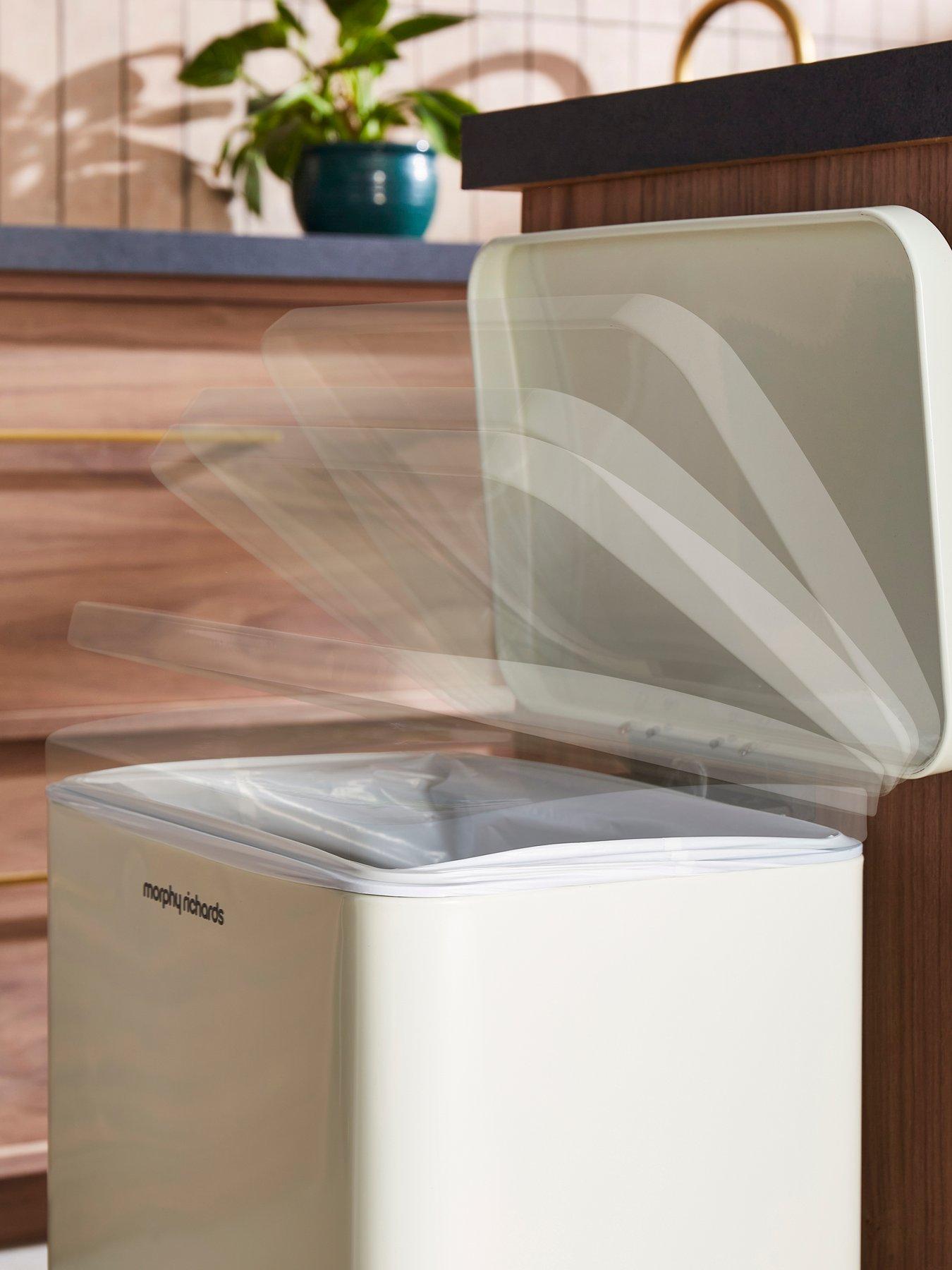 Image 4 of 6 of Morphy Richards 30l Rectangular Kitchen Bin Cream