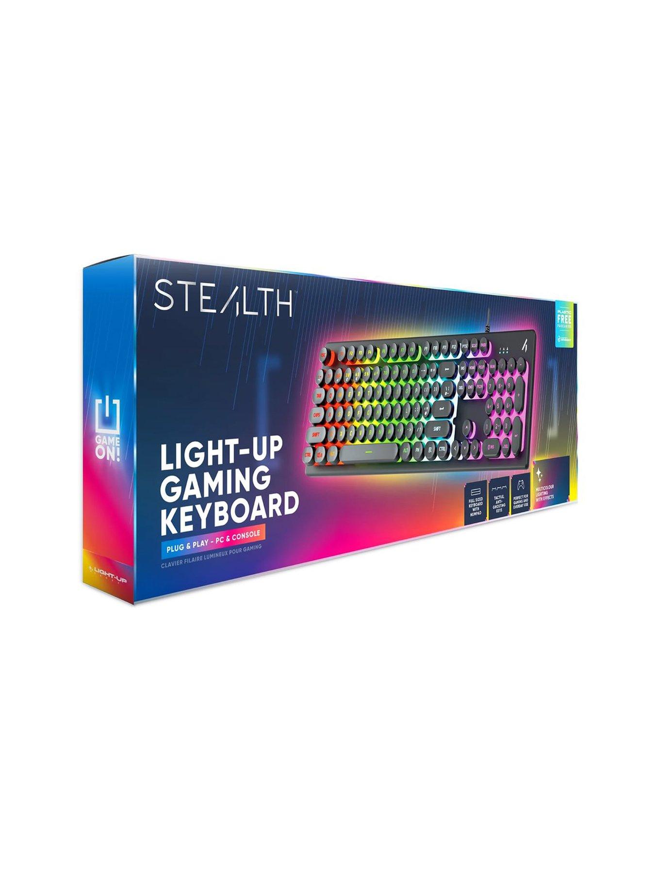 Image 2 of 6 of Stealth Light Up Gaming Keyboard 104 Keys - Black