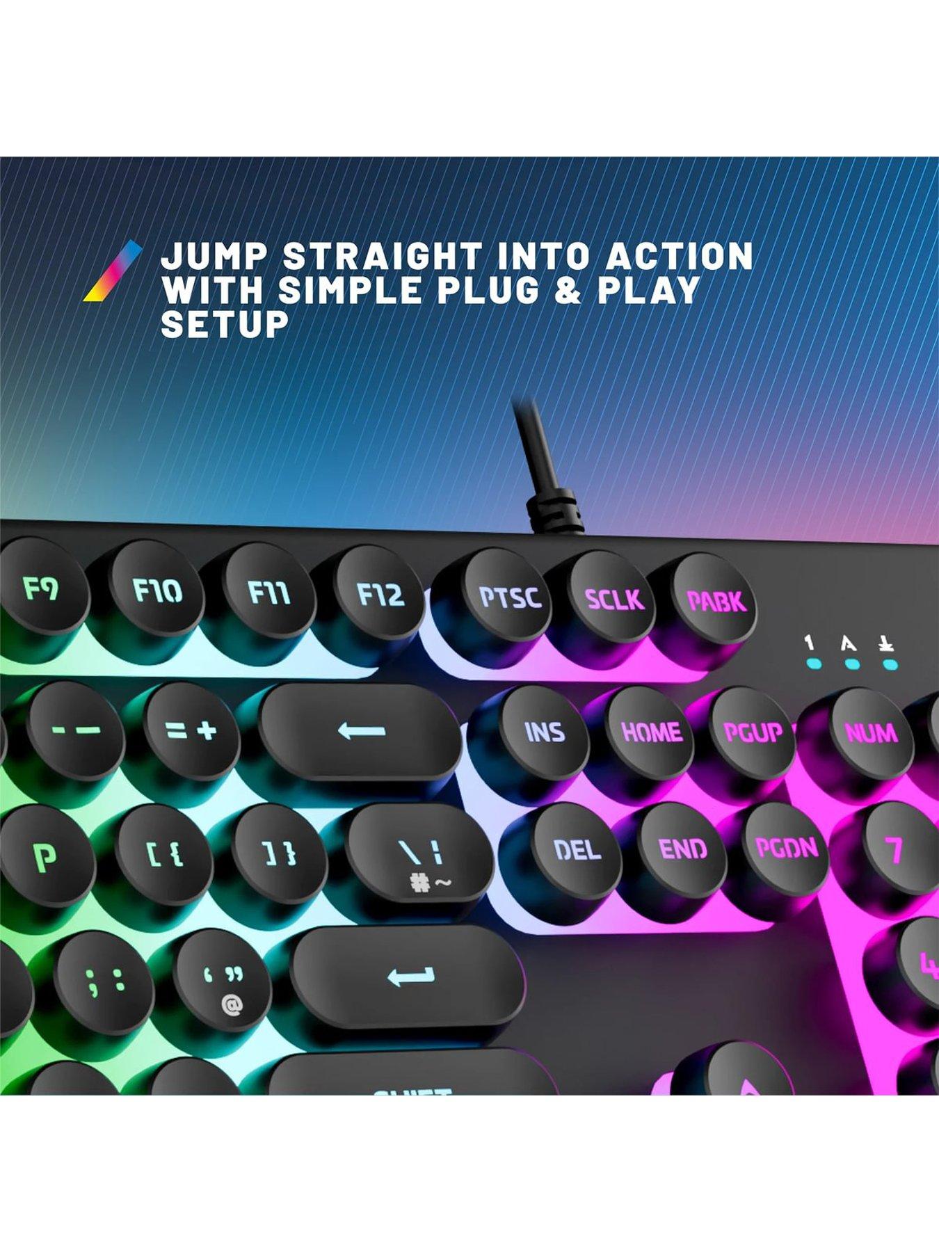 Image 5 of 6 of Stealth Light Up Gaming Keyboard 104 Keys - Black