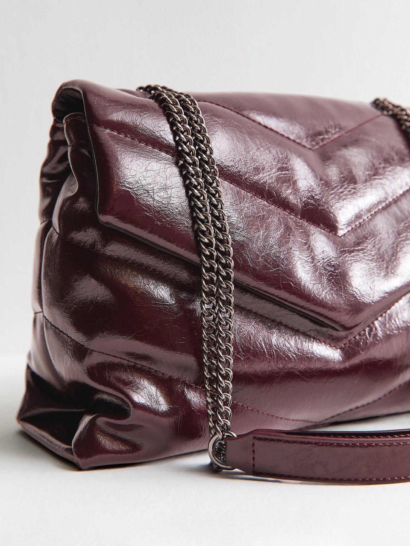  image of new-look-quilted-shoulder-bag-burgundy