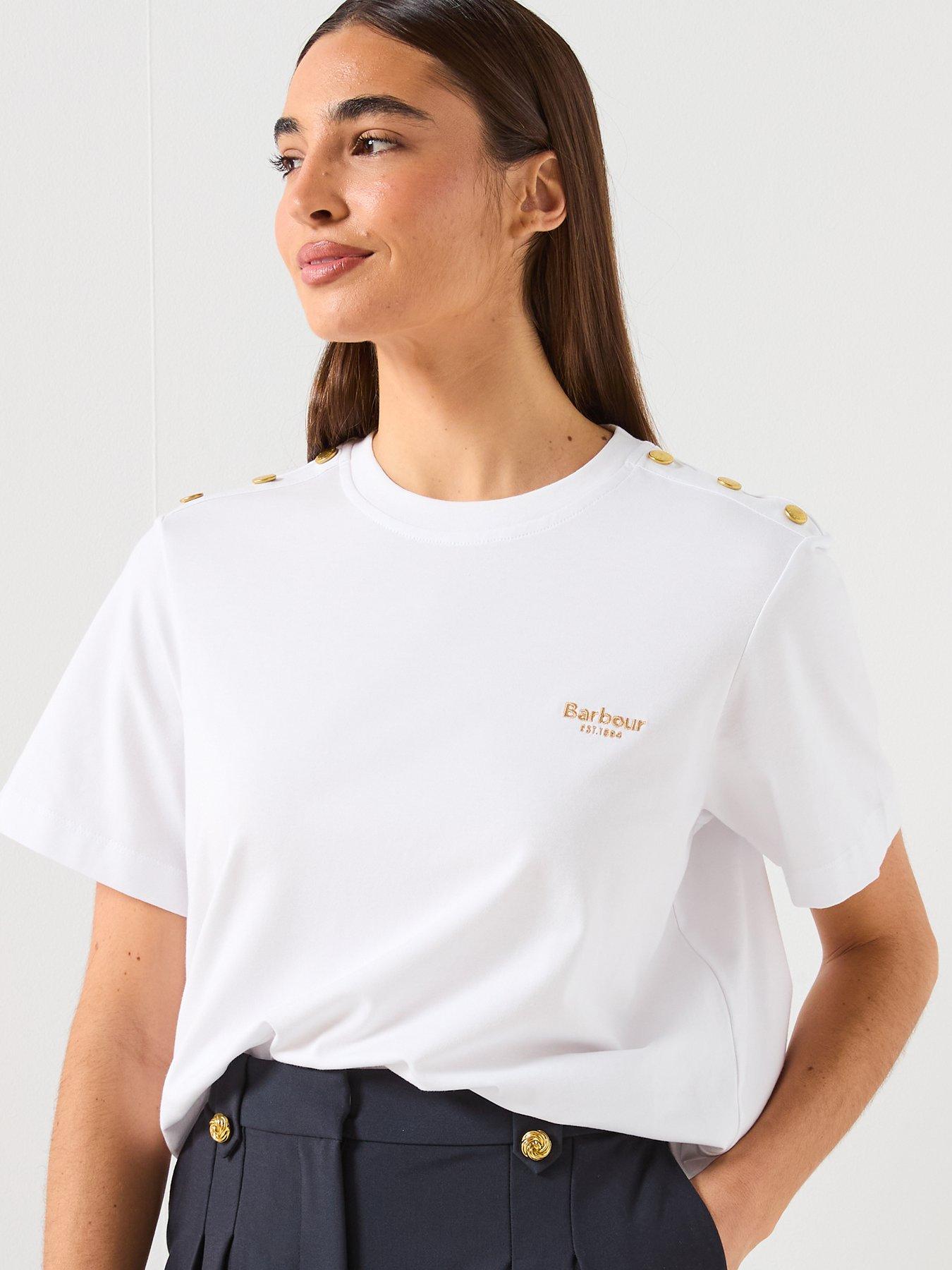  image of barbour-marla-short-sleeve-t-shirt-white