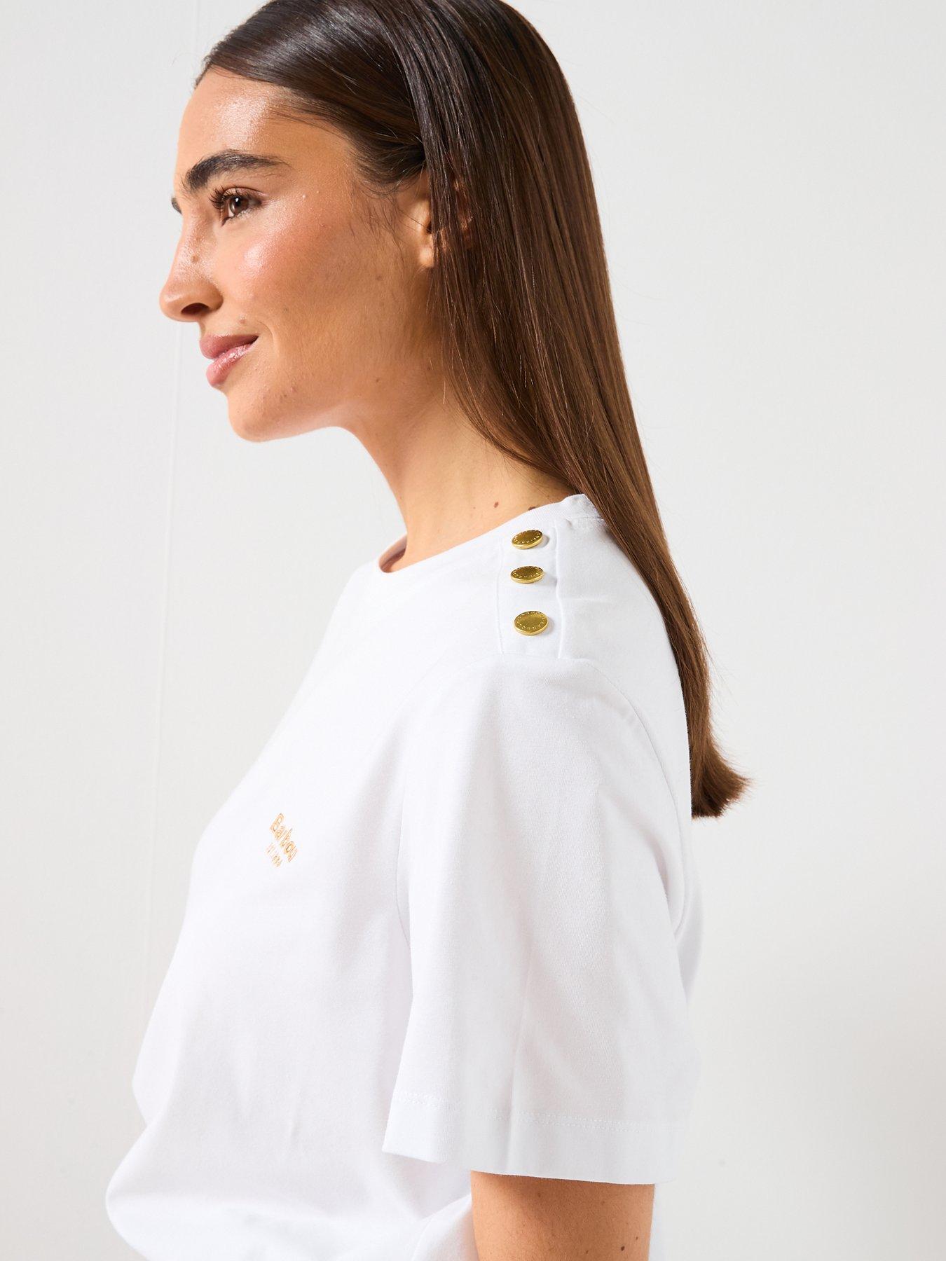  image of barbour-marla-short-sleeve-t-shirt-white
