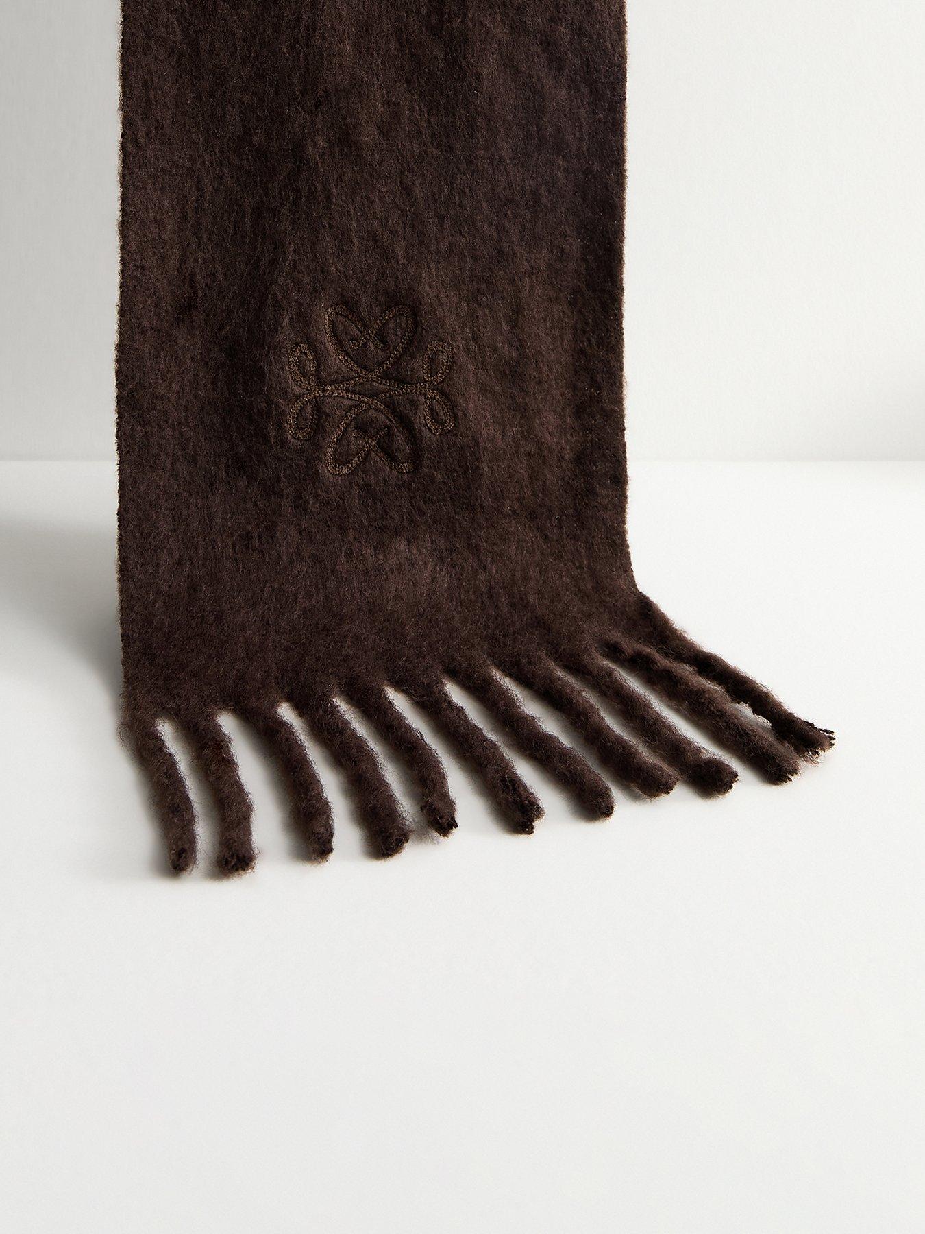  image of new-look-fridge-embroidered-scarf-brown