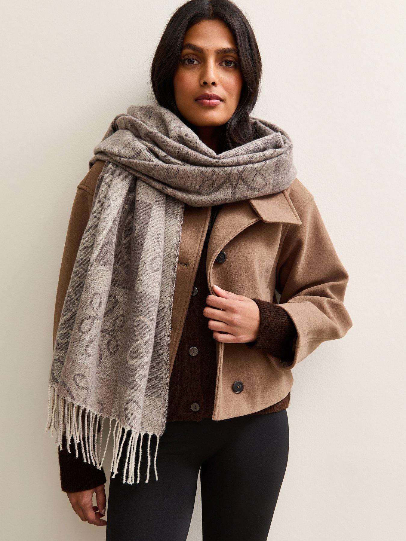  image of new-look-logo-monogram-block-scarf-black