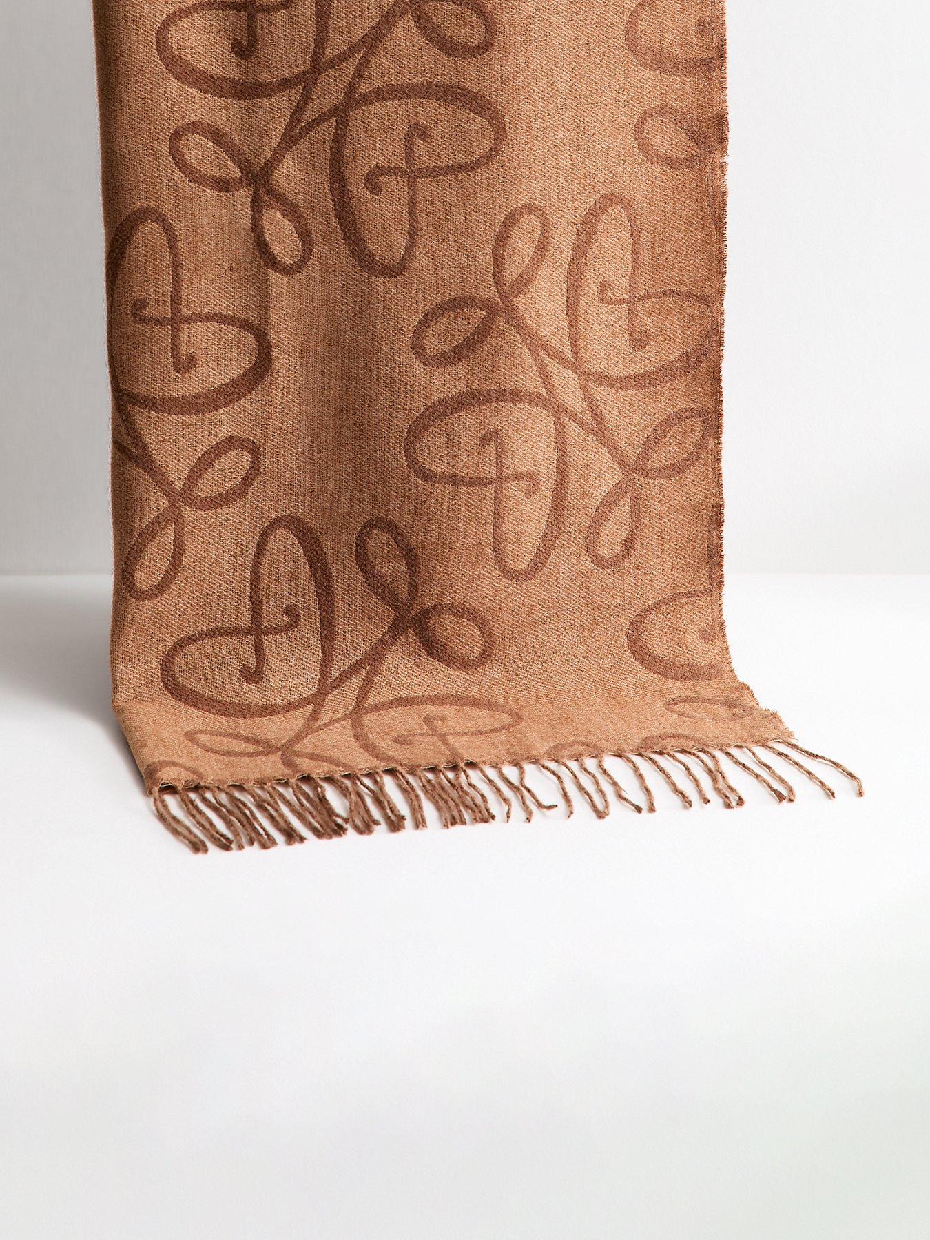 Image 2 of 3 of New Look Logo Monogram Scarf - Brown