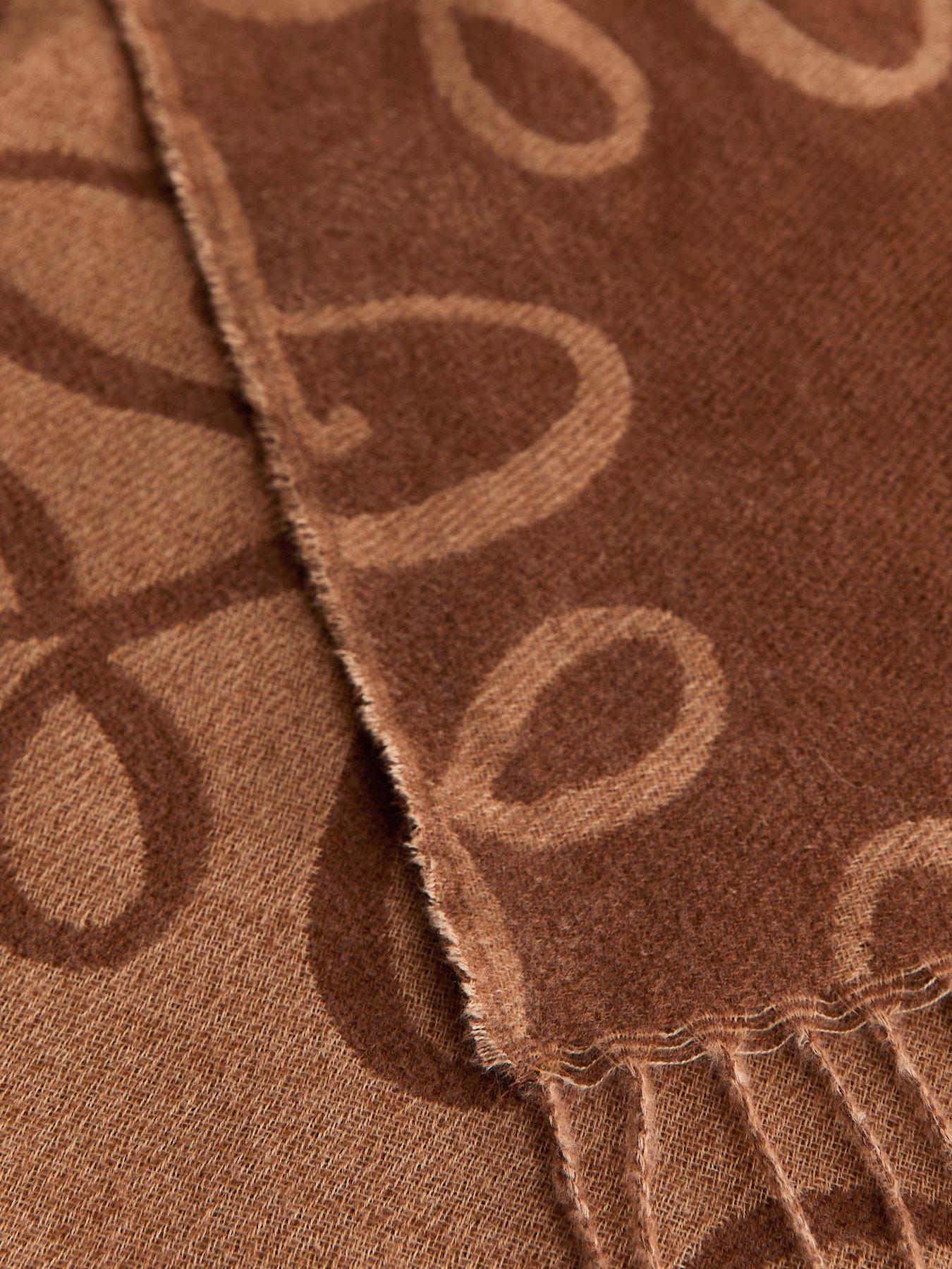 Image 3 of 3 of New Look Logo Monogram Scarf - Brown